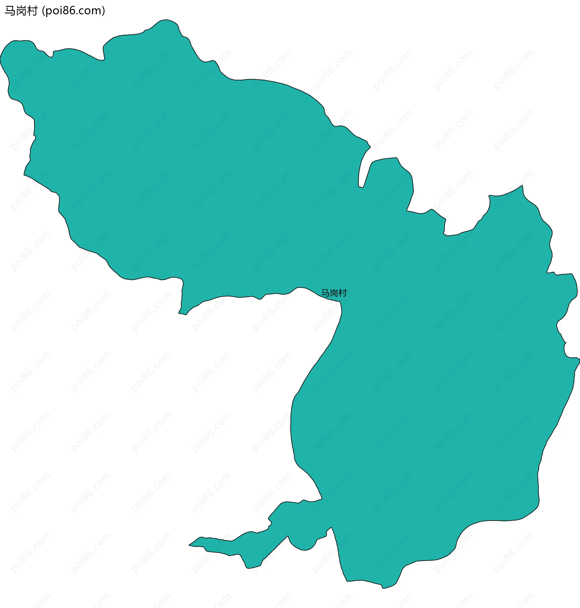 马岗村边界地图