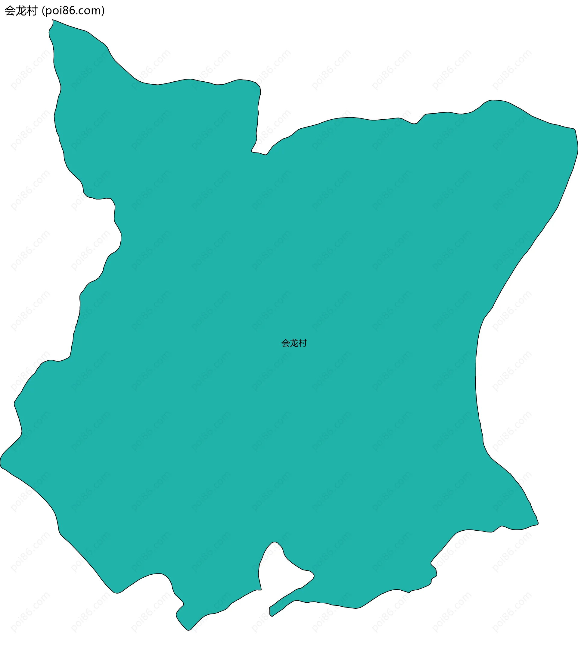 会龙村边界地图