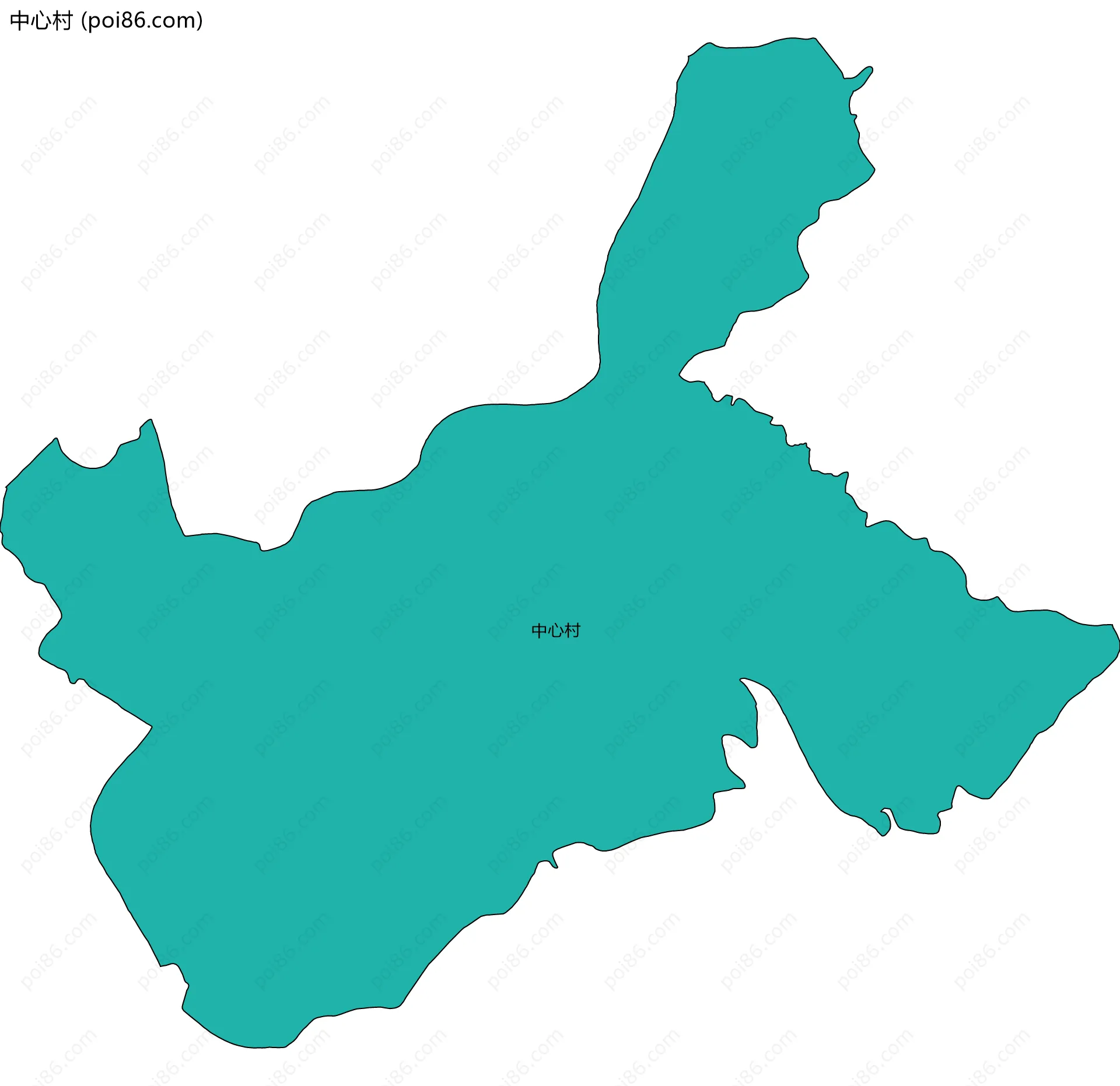 中心村边界地图