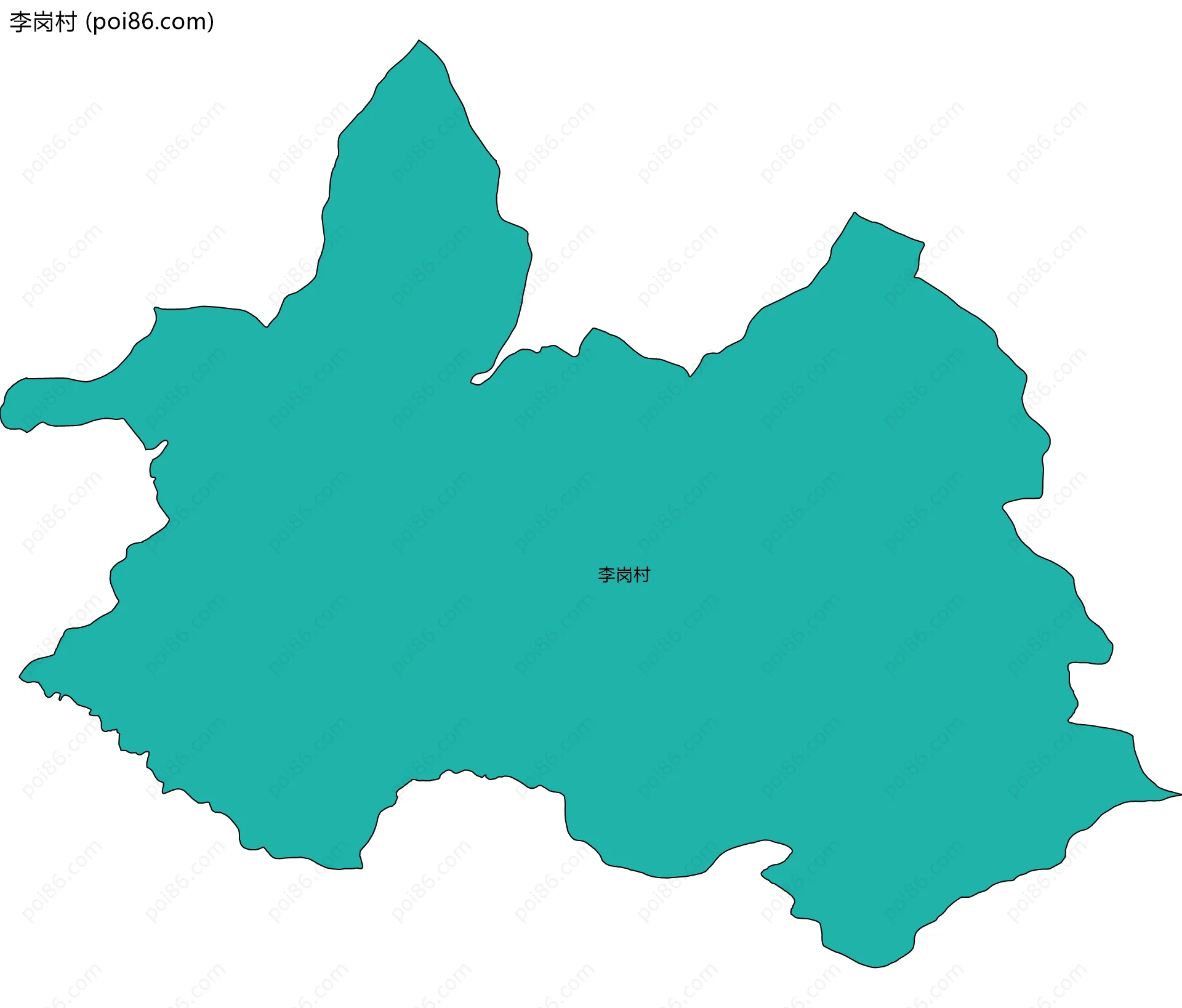 李岗村边界地图