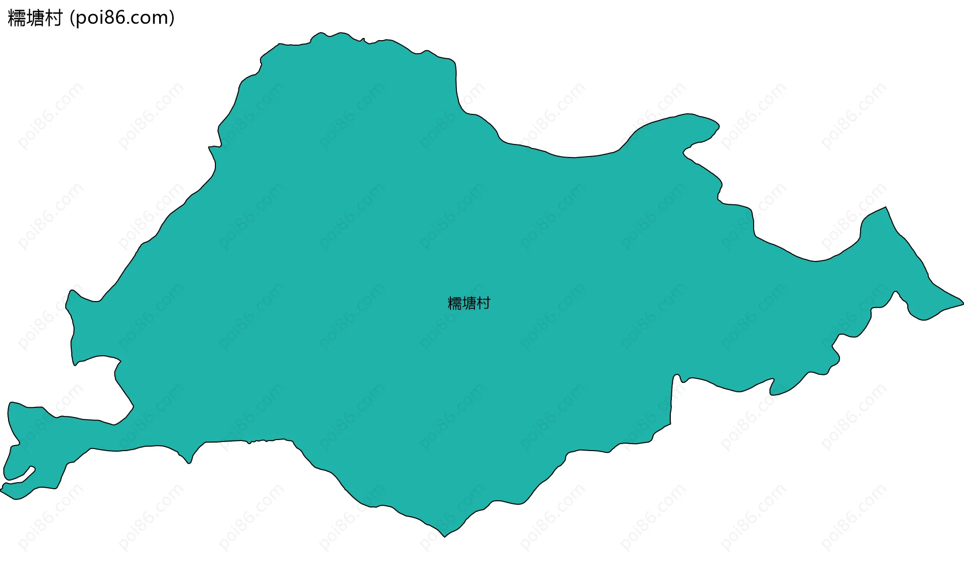 糯塘村边界地图