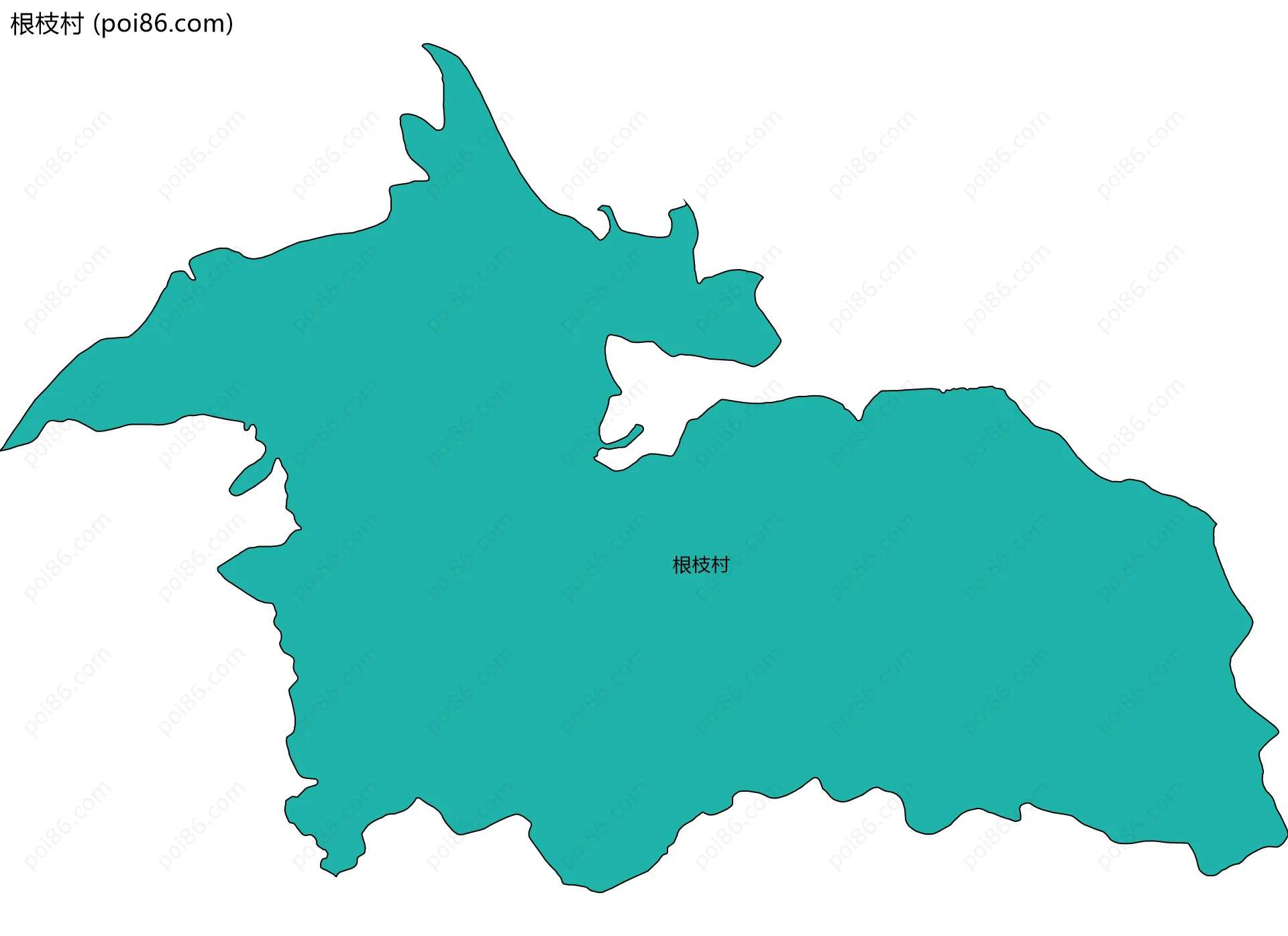 根枝村边界地图