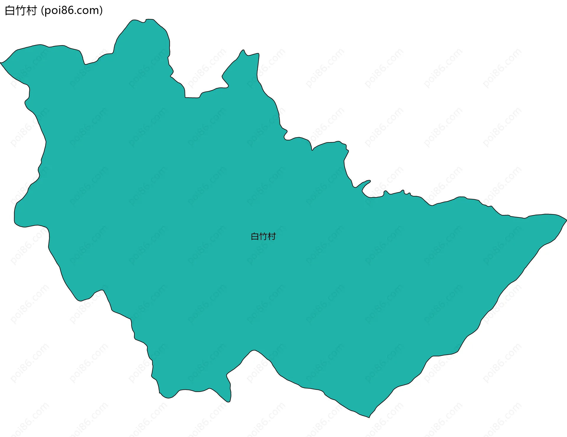 白竹村边界地图