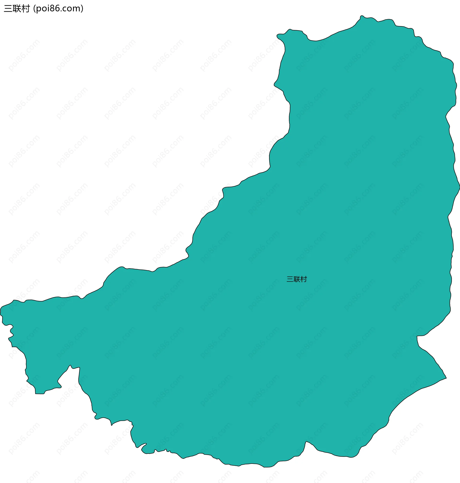 三联村边界地图