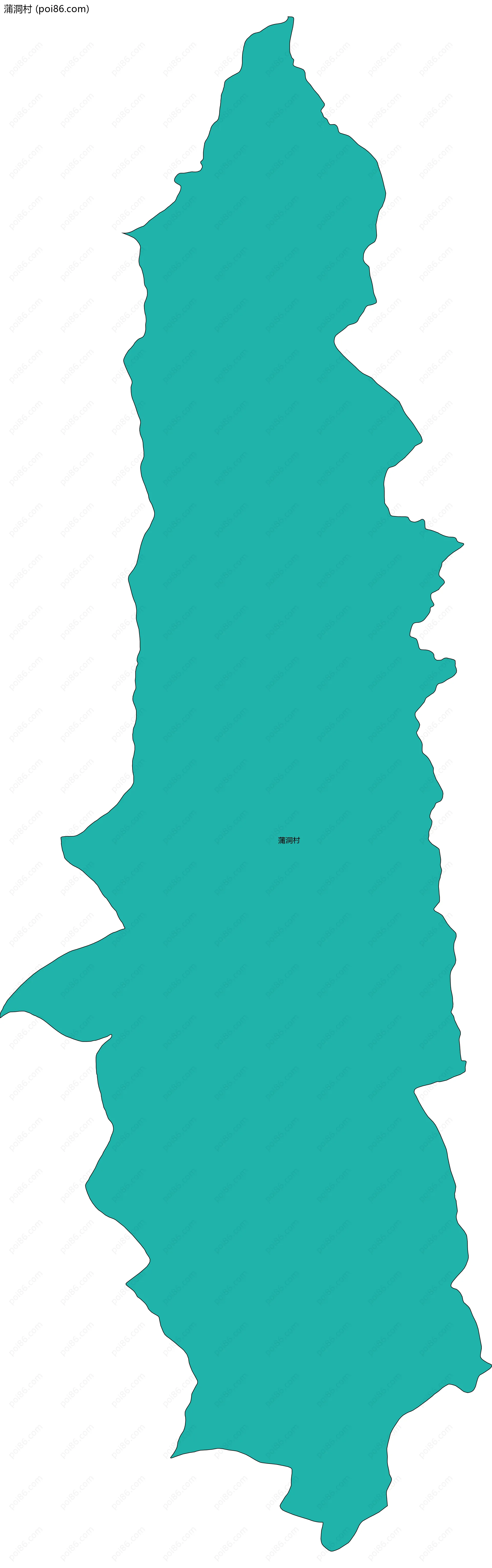 蒲洞村边界地图