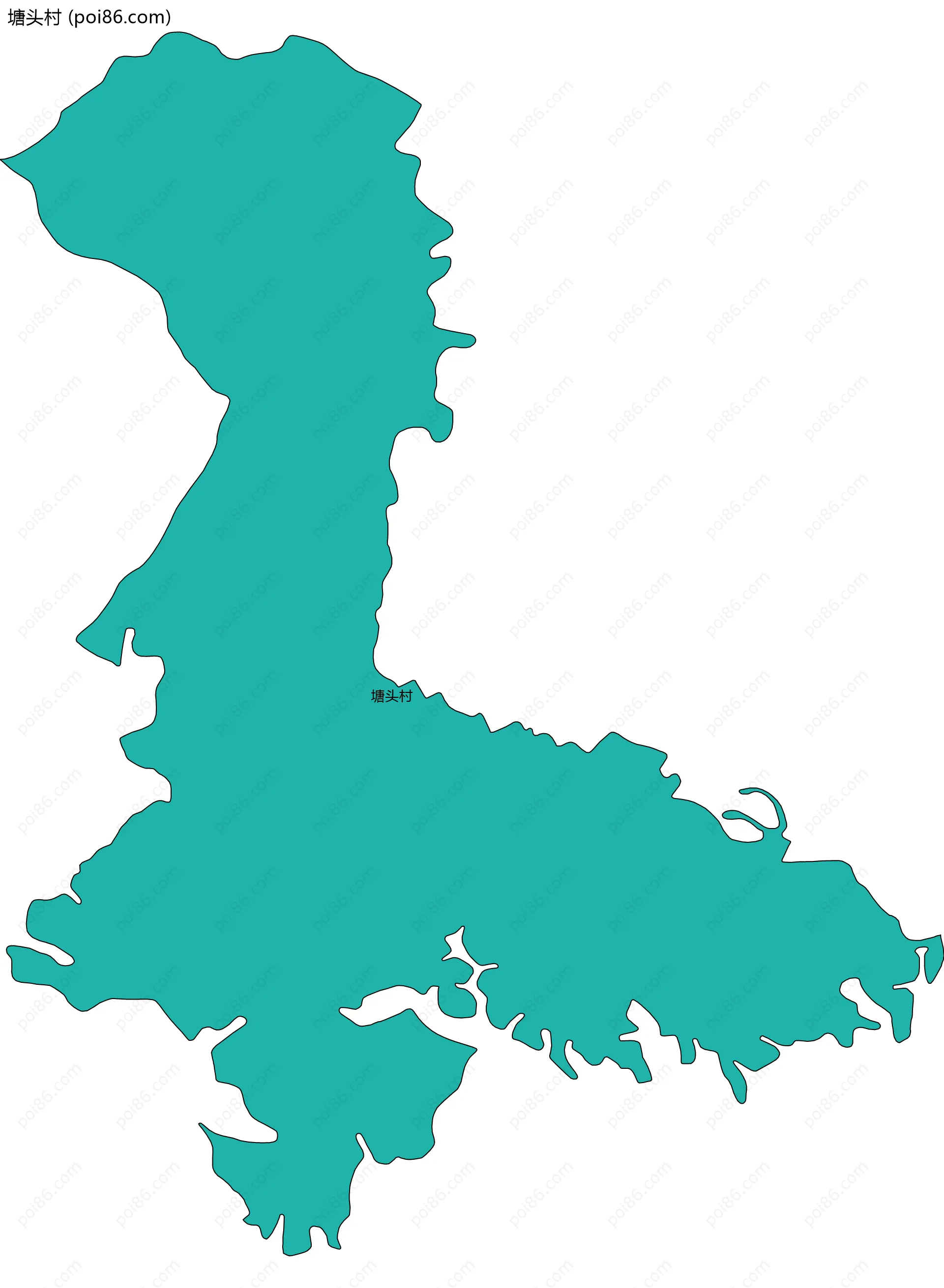 塘头村边界地图