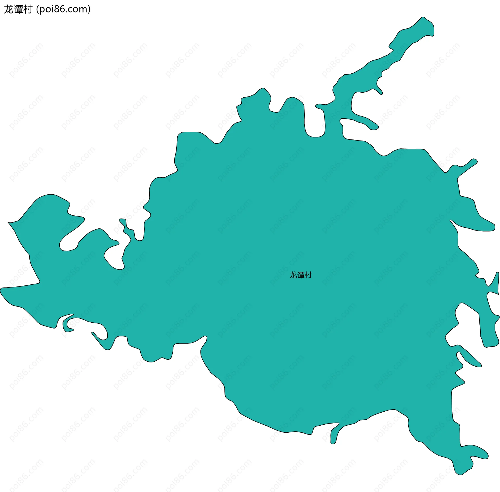 龙谭村边界地图