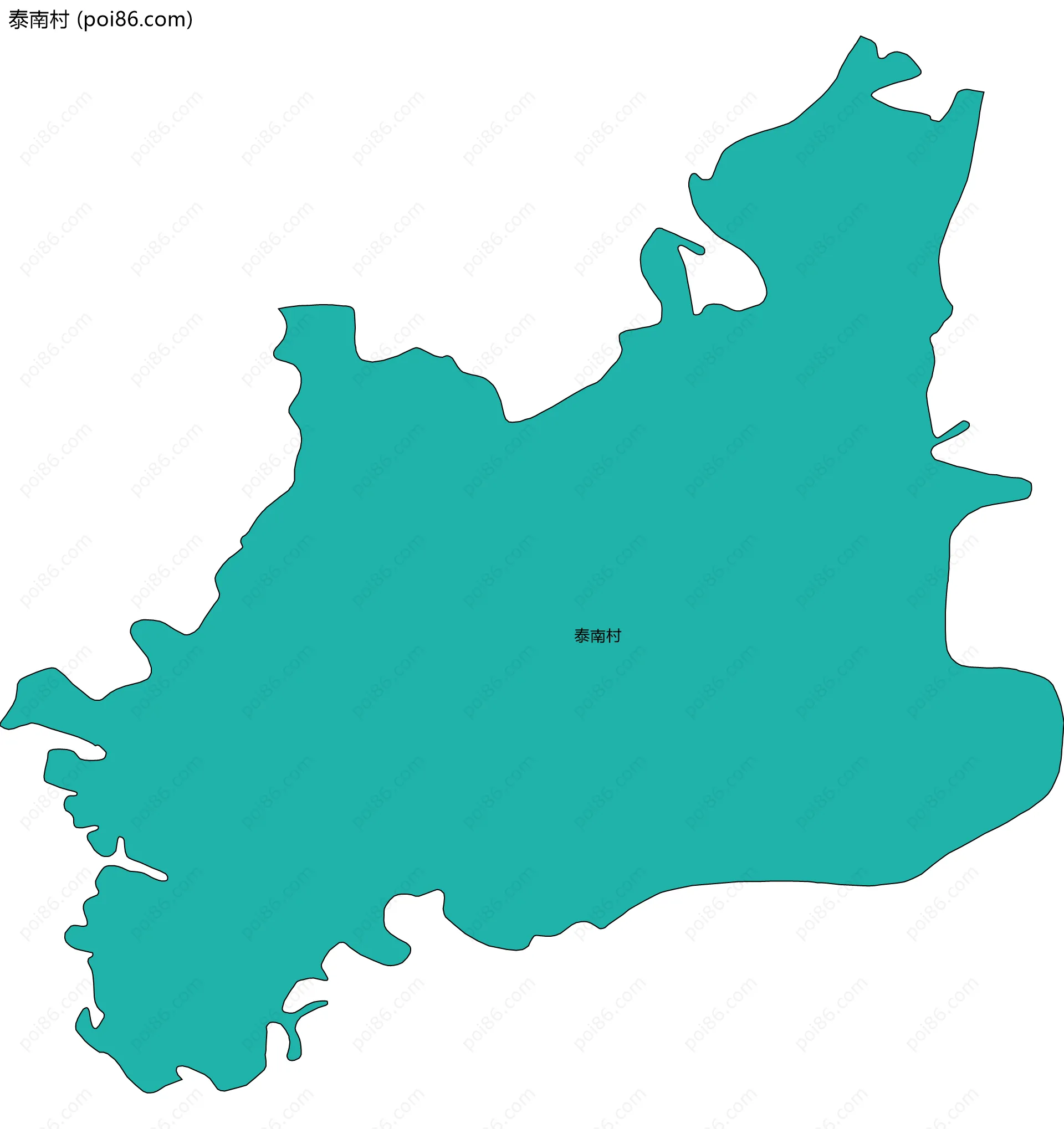 泰南村边界地图