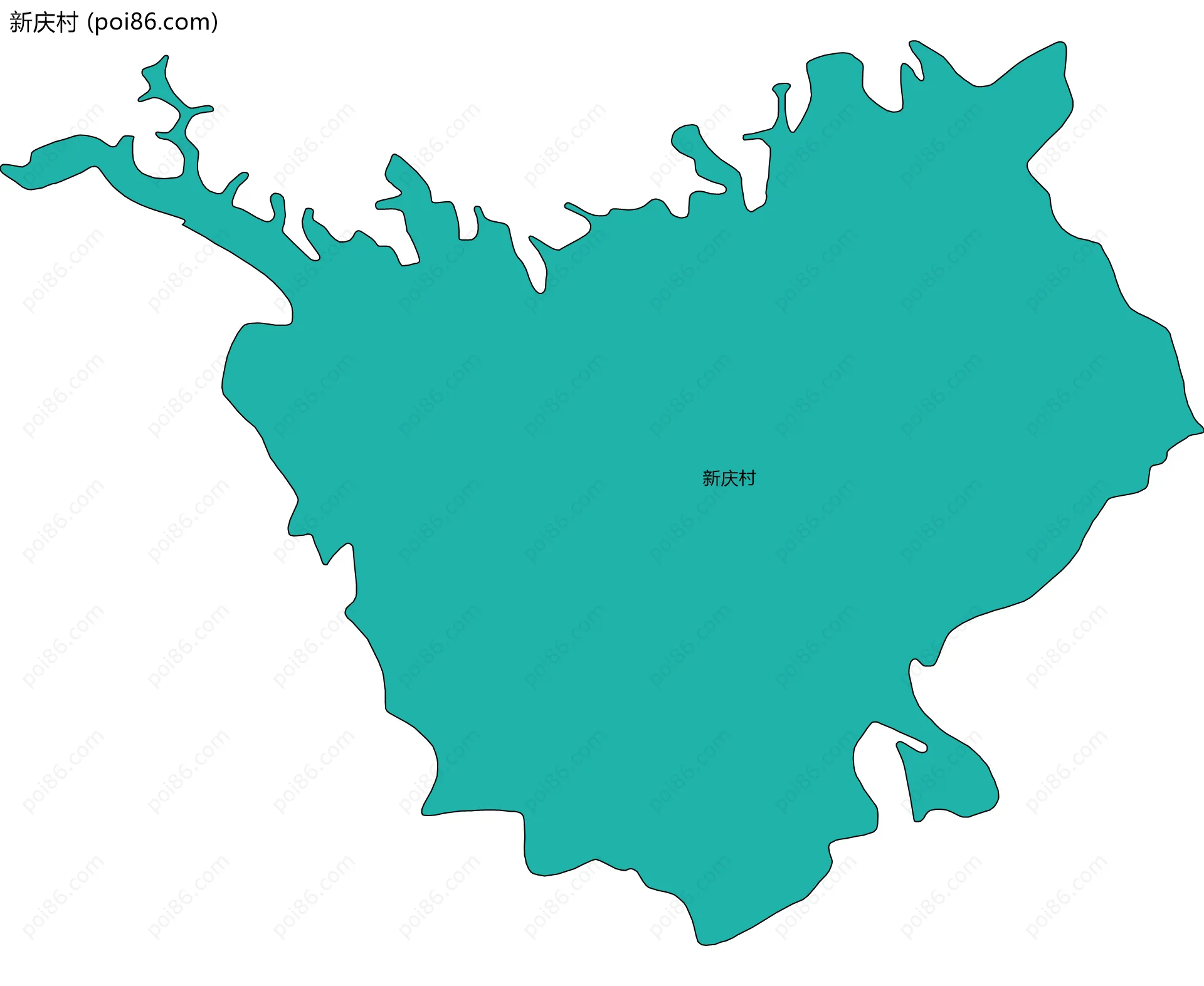 新庆村边界地图