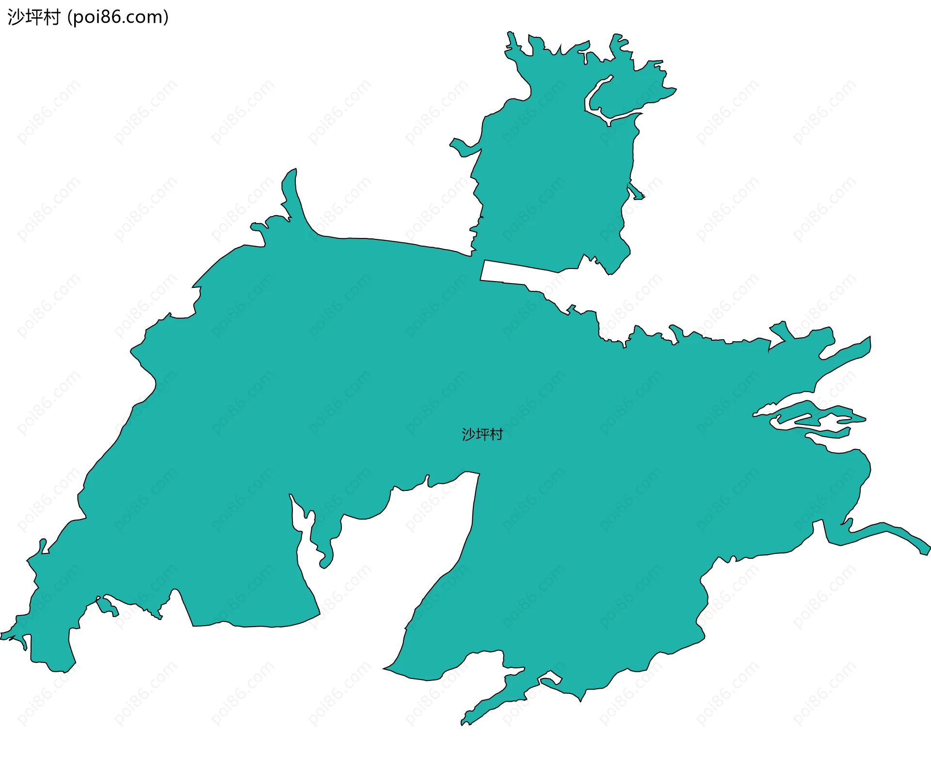 沙坪村边界地图