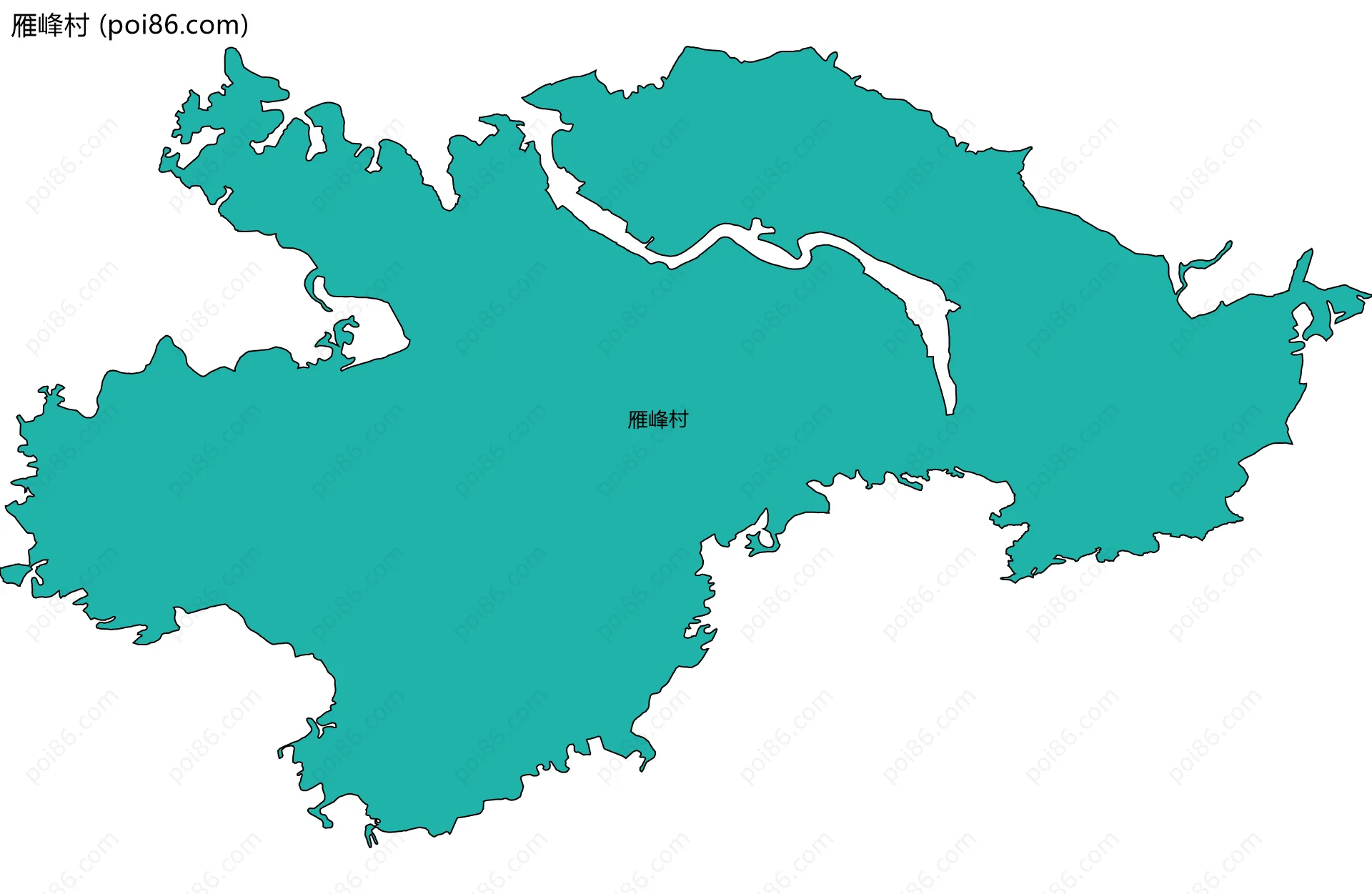 雁峰村边界地图