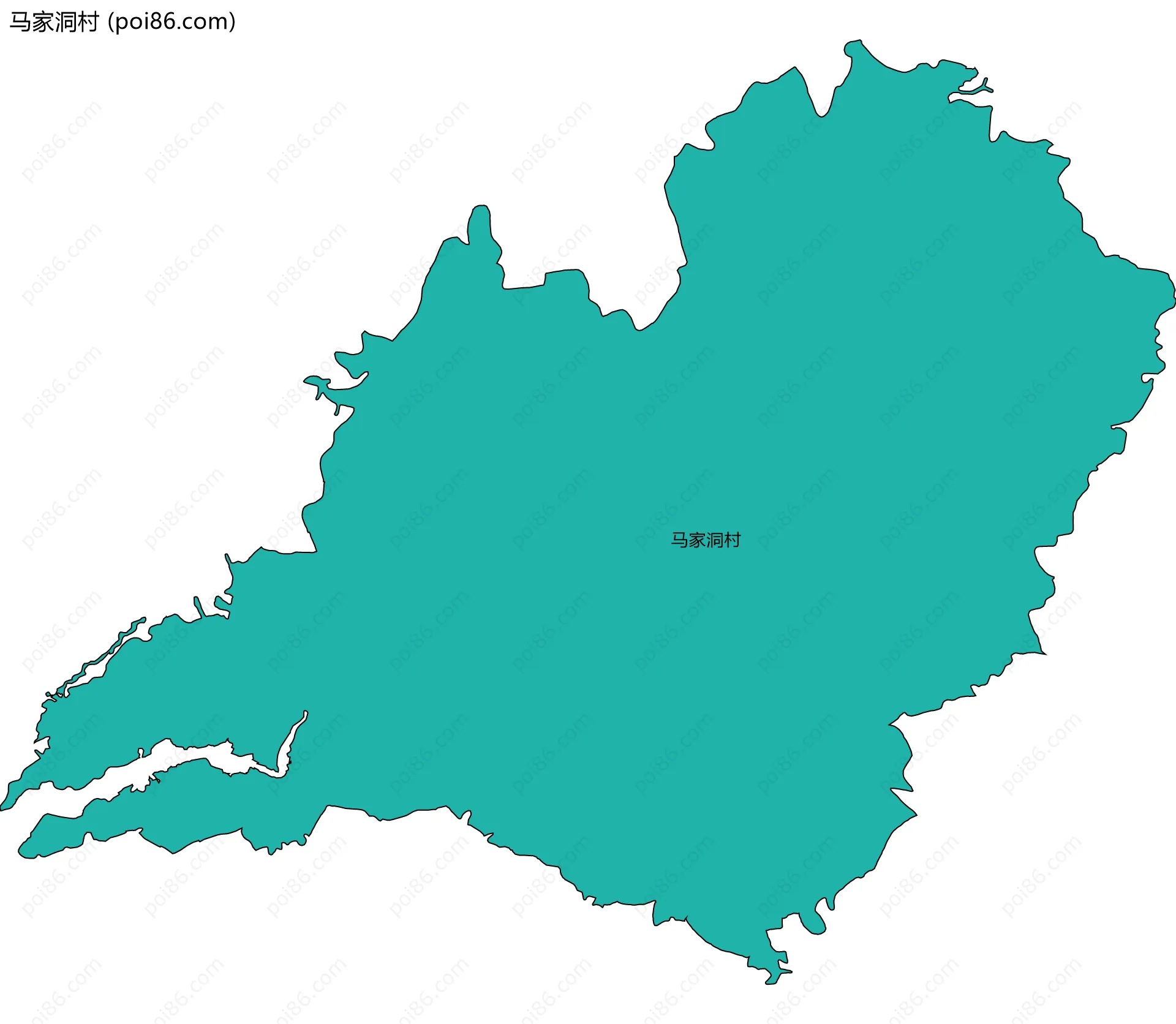 马家洞村边界地图