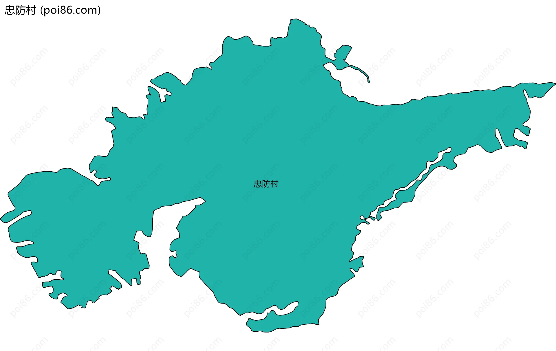 忠防村边界地图