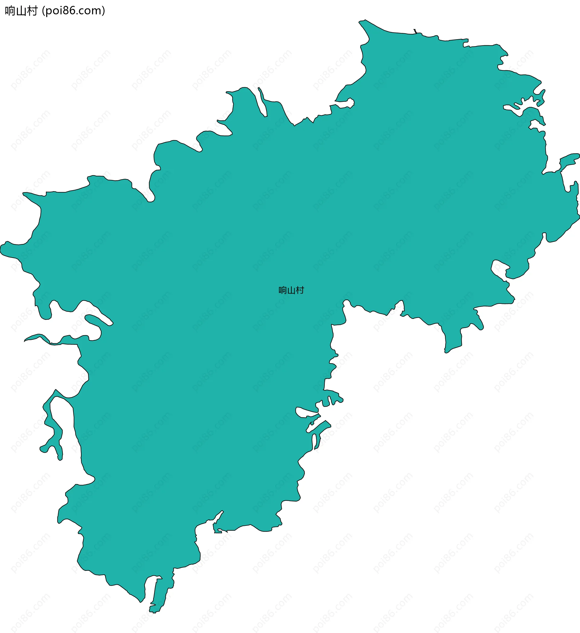 响山村边界地图