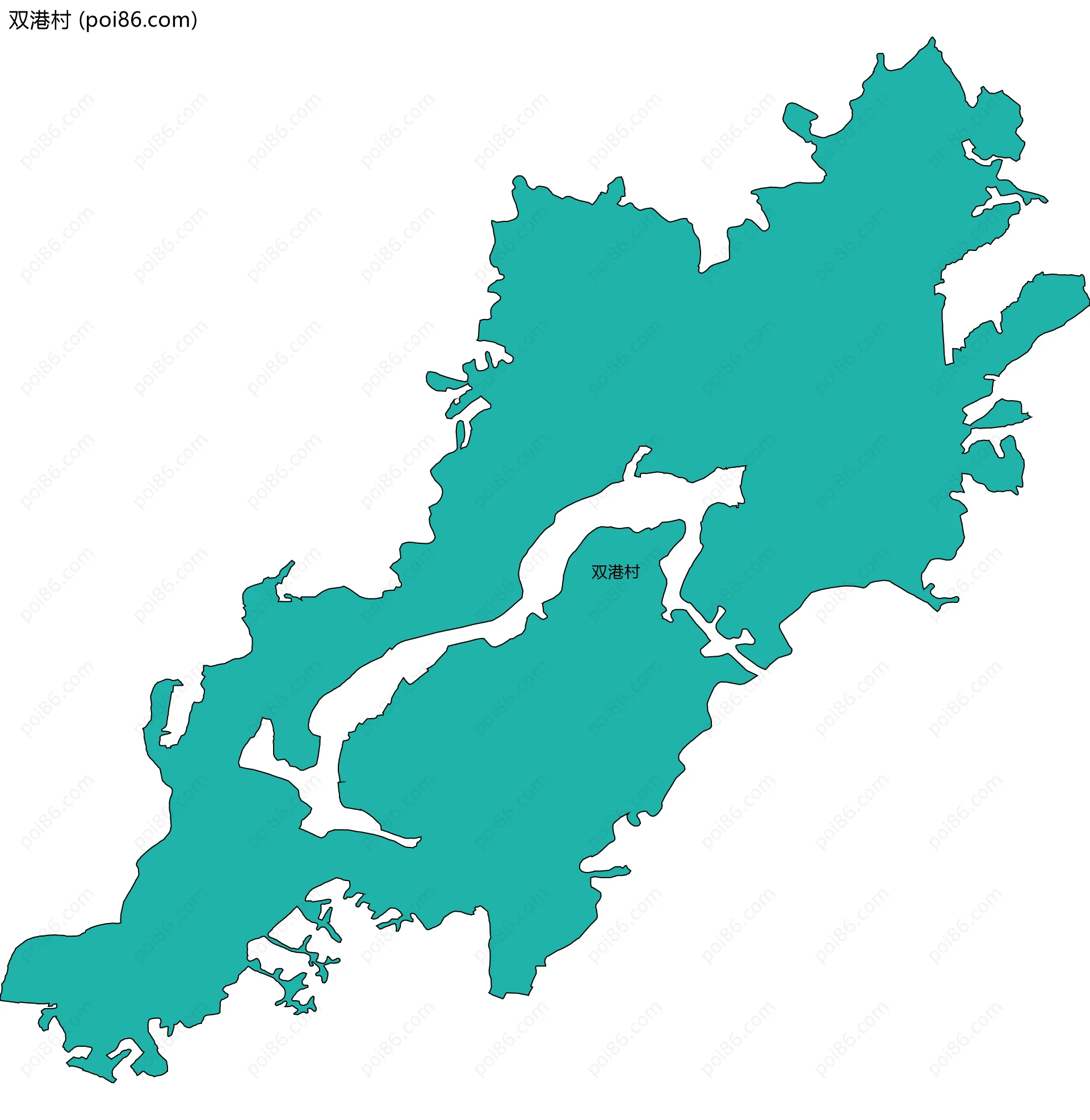 双港村边界地图