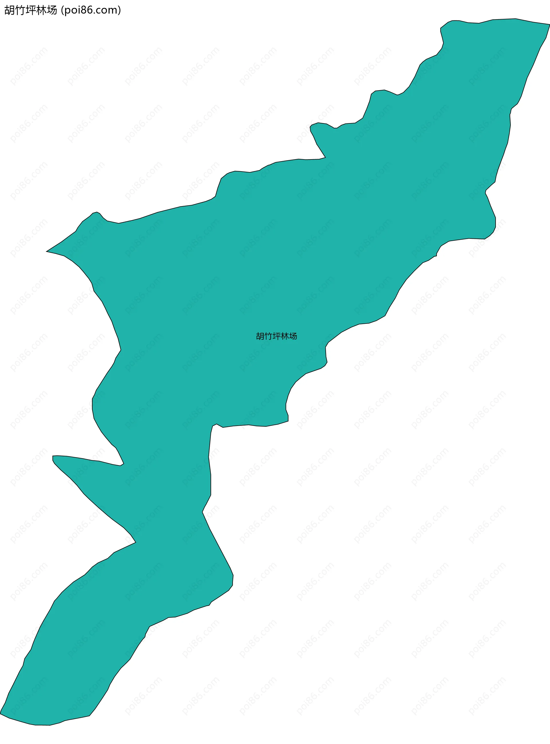 胡竹坪林场边界地图