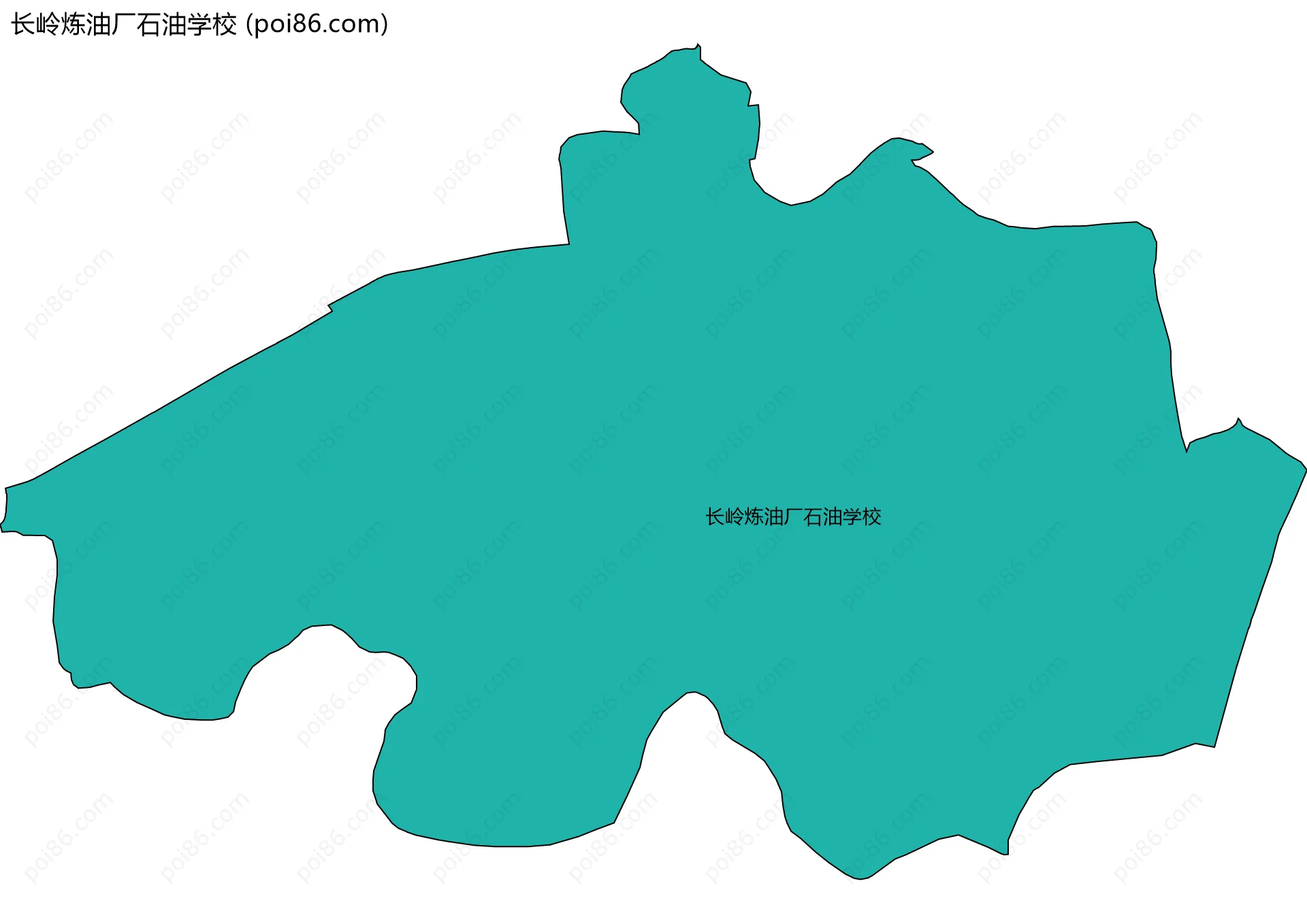 长岭炼油厂石油学校边界地图