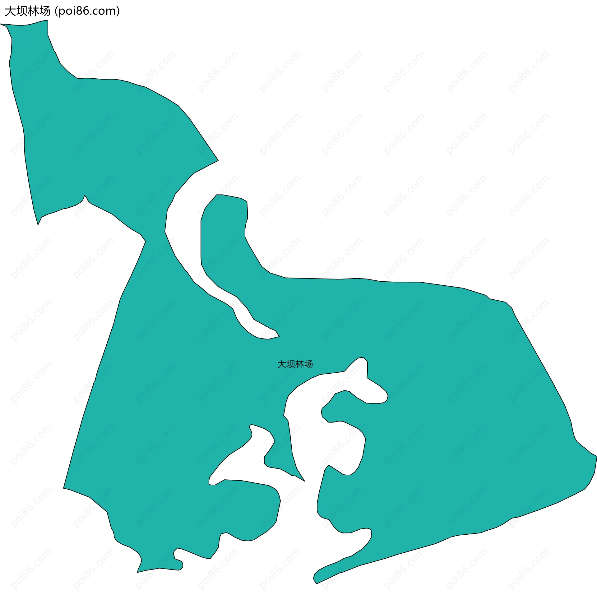 大坝林场边界地图