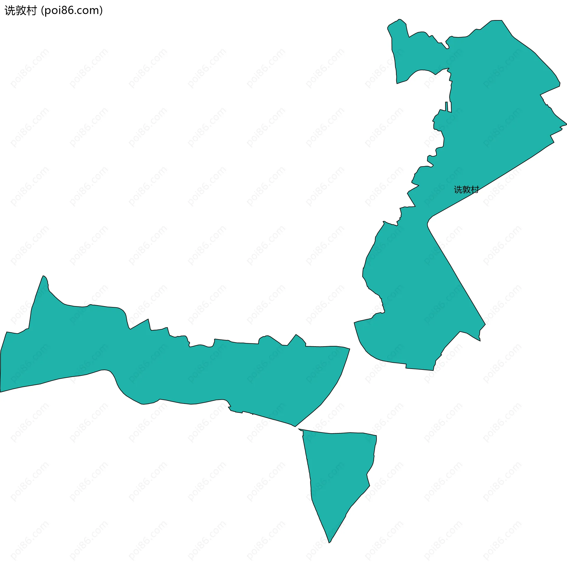 诜敦村边界地图