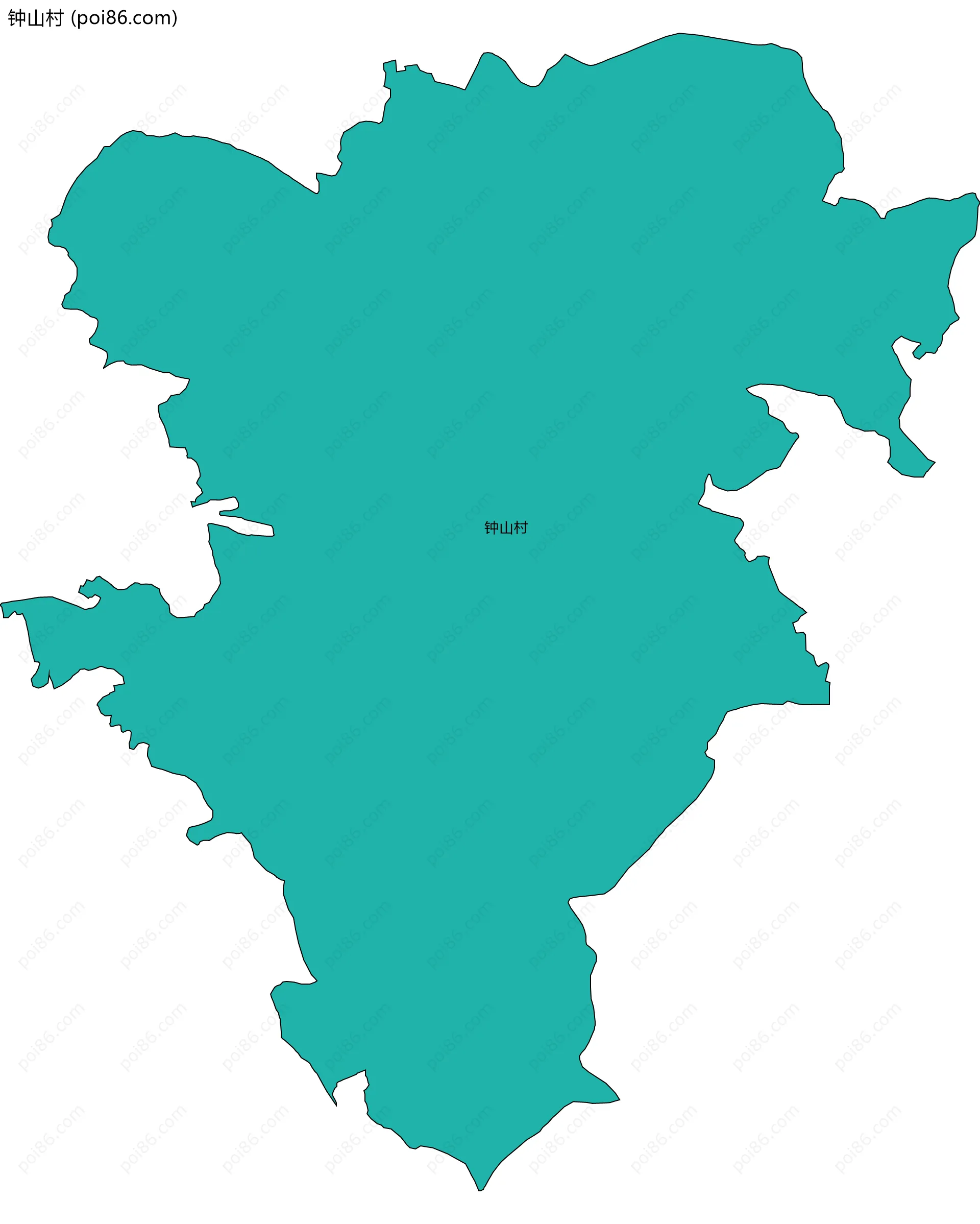 钟山村边界地图