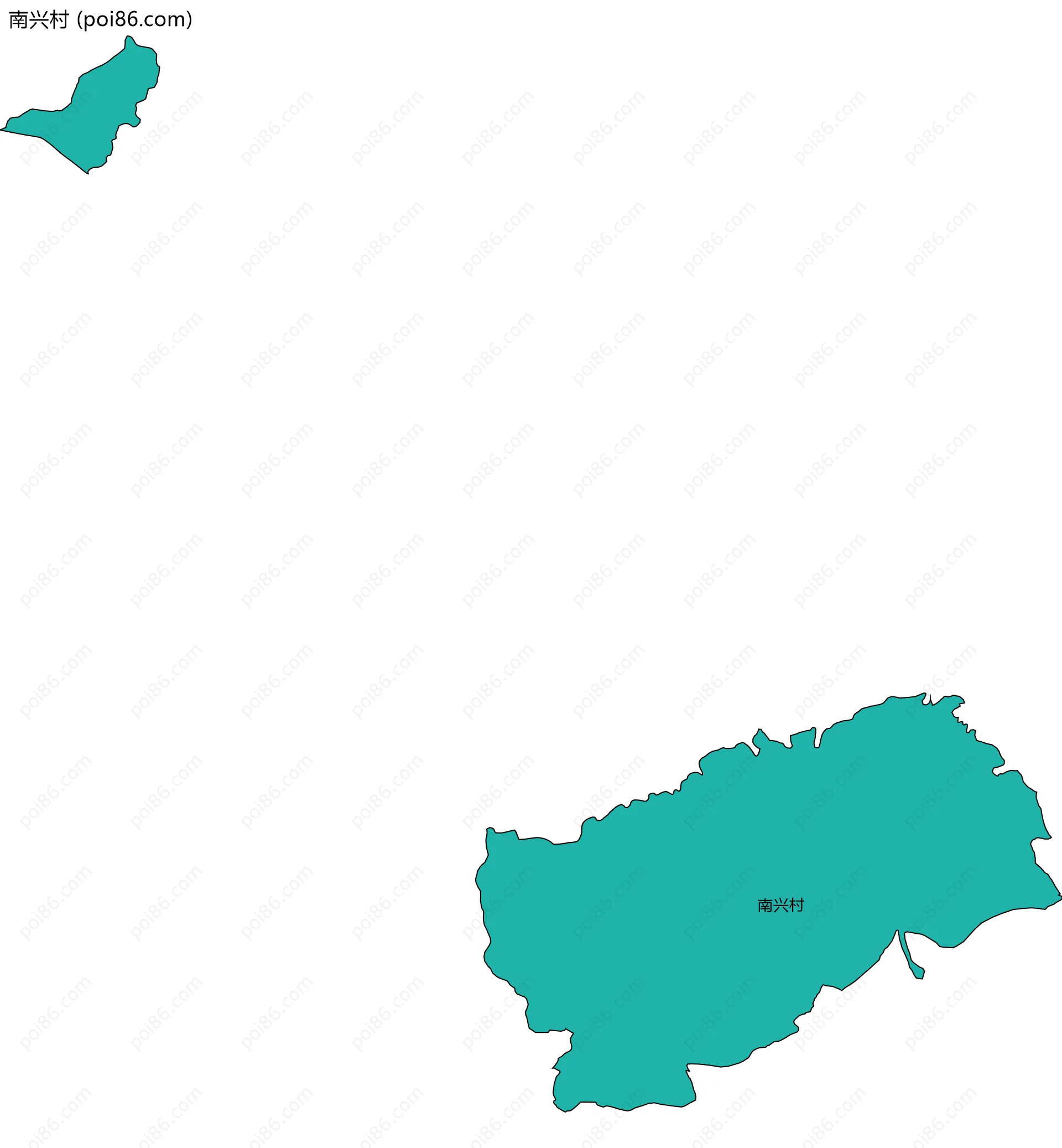 南兴村边界地图