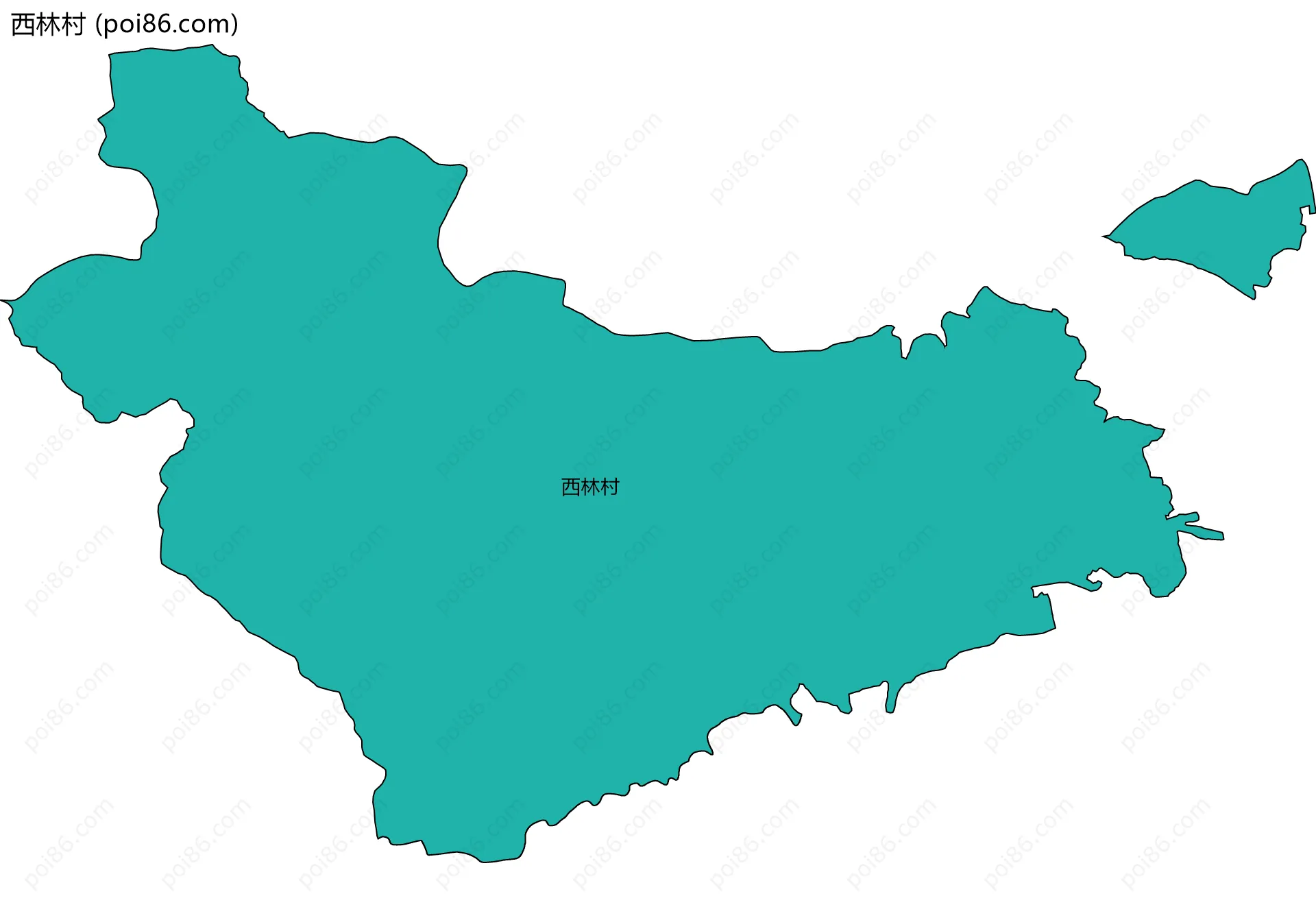 西林村边界地图