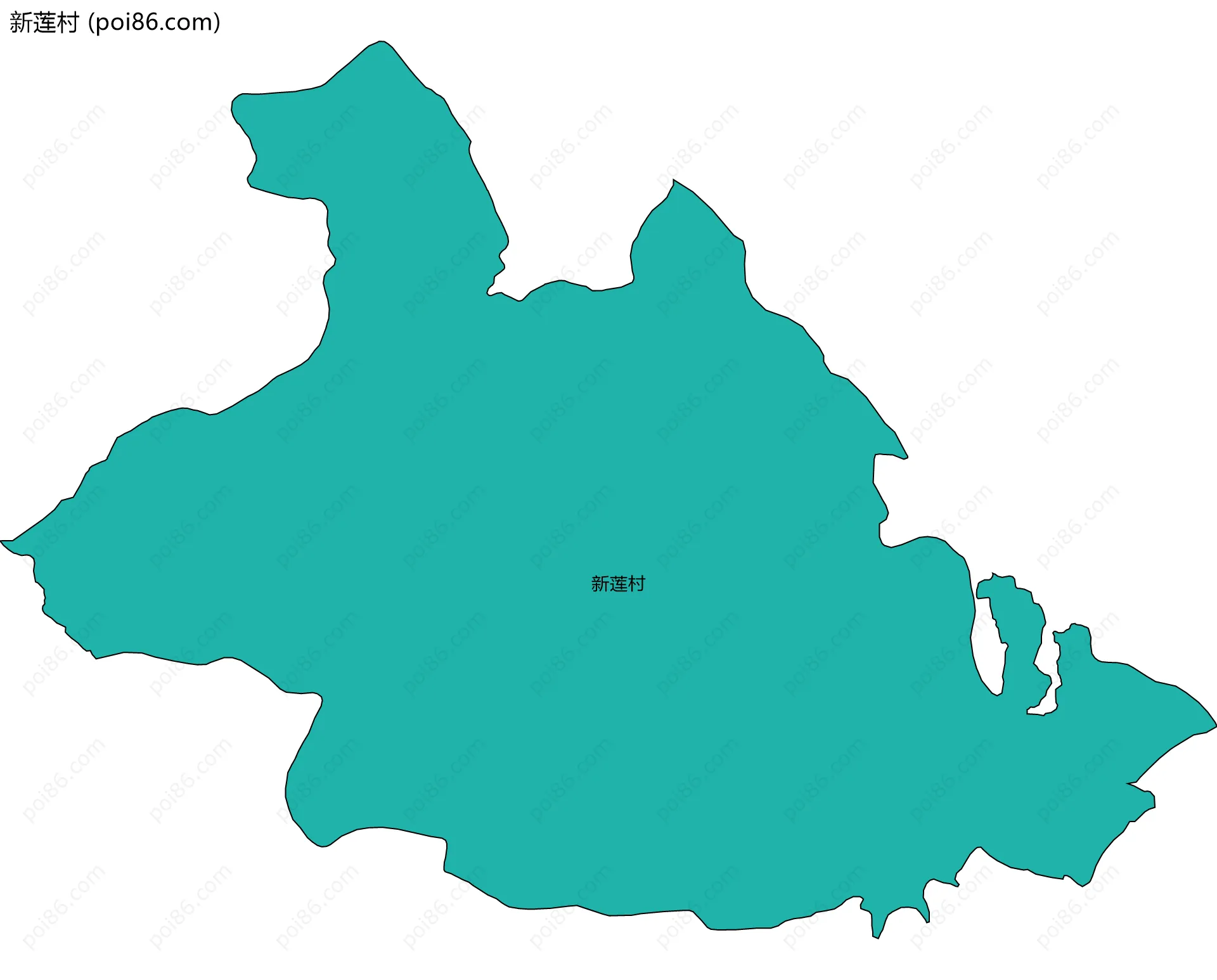 新莲村边界地图