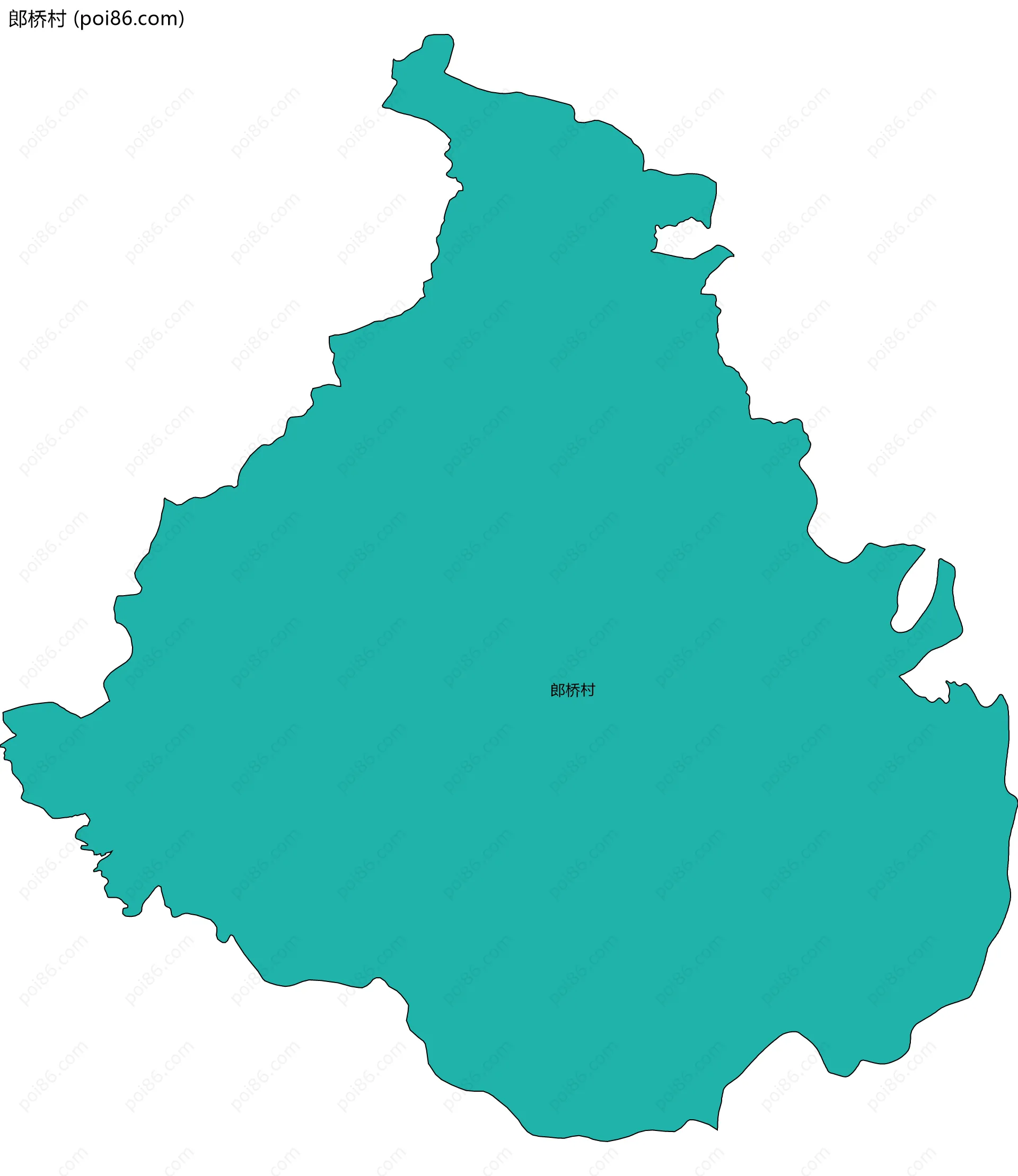 郎桥村边界地图