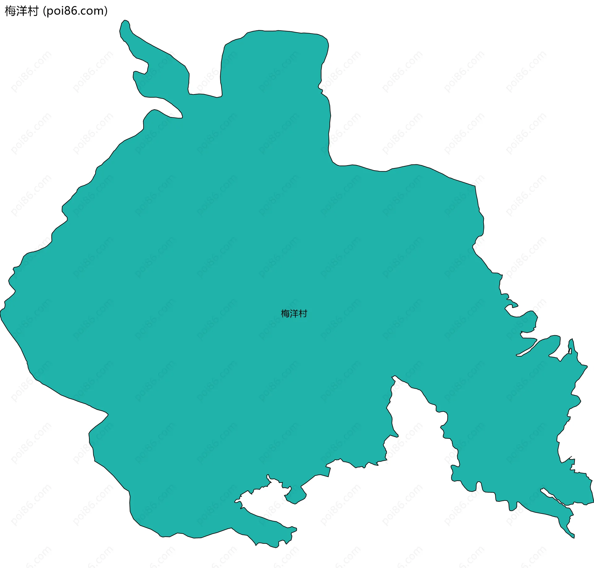 梅洋村边界地图