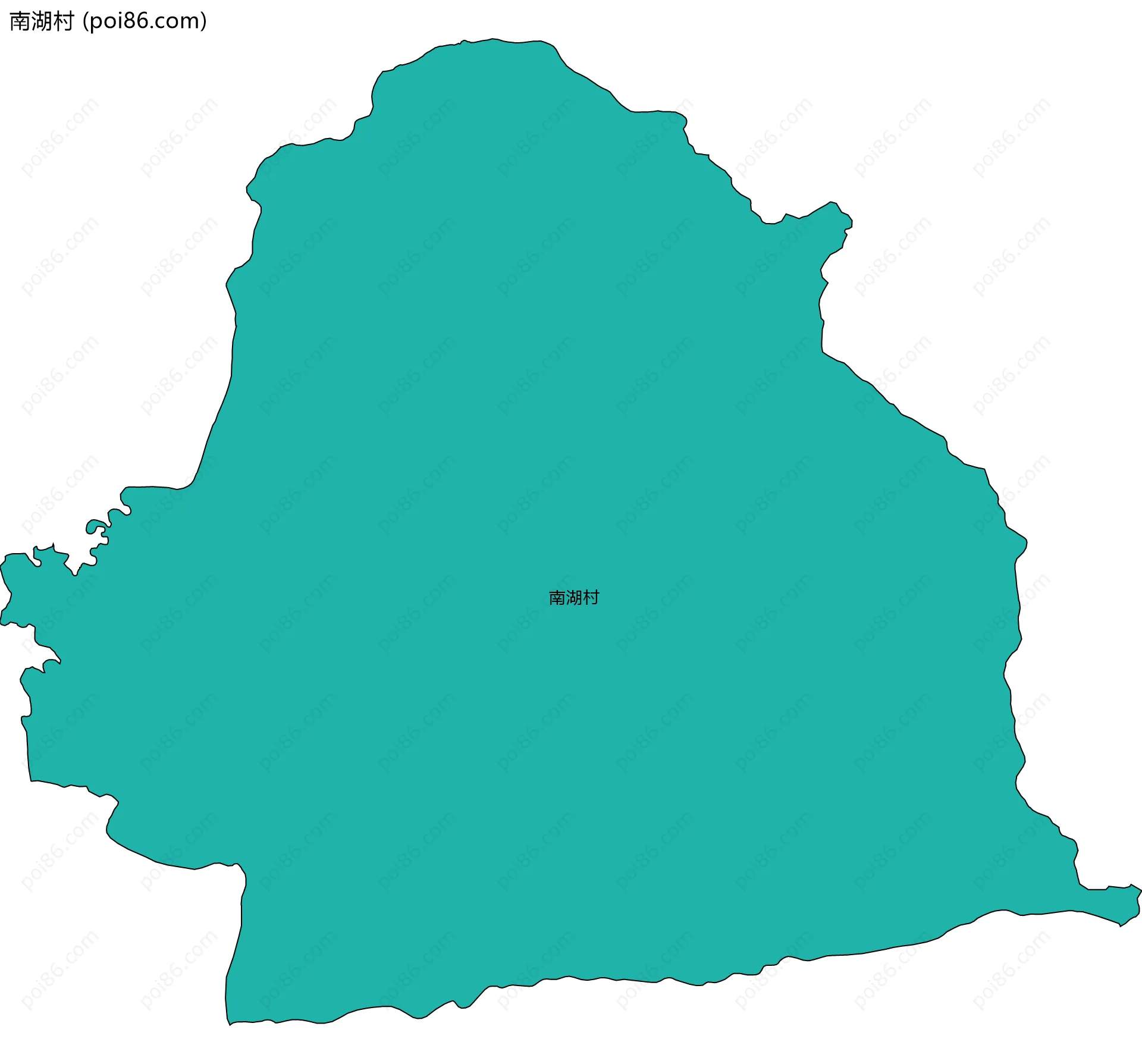 南湖村边界地图