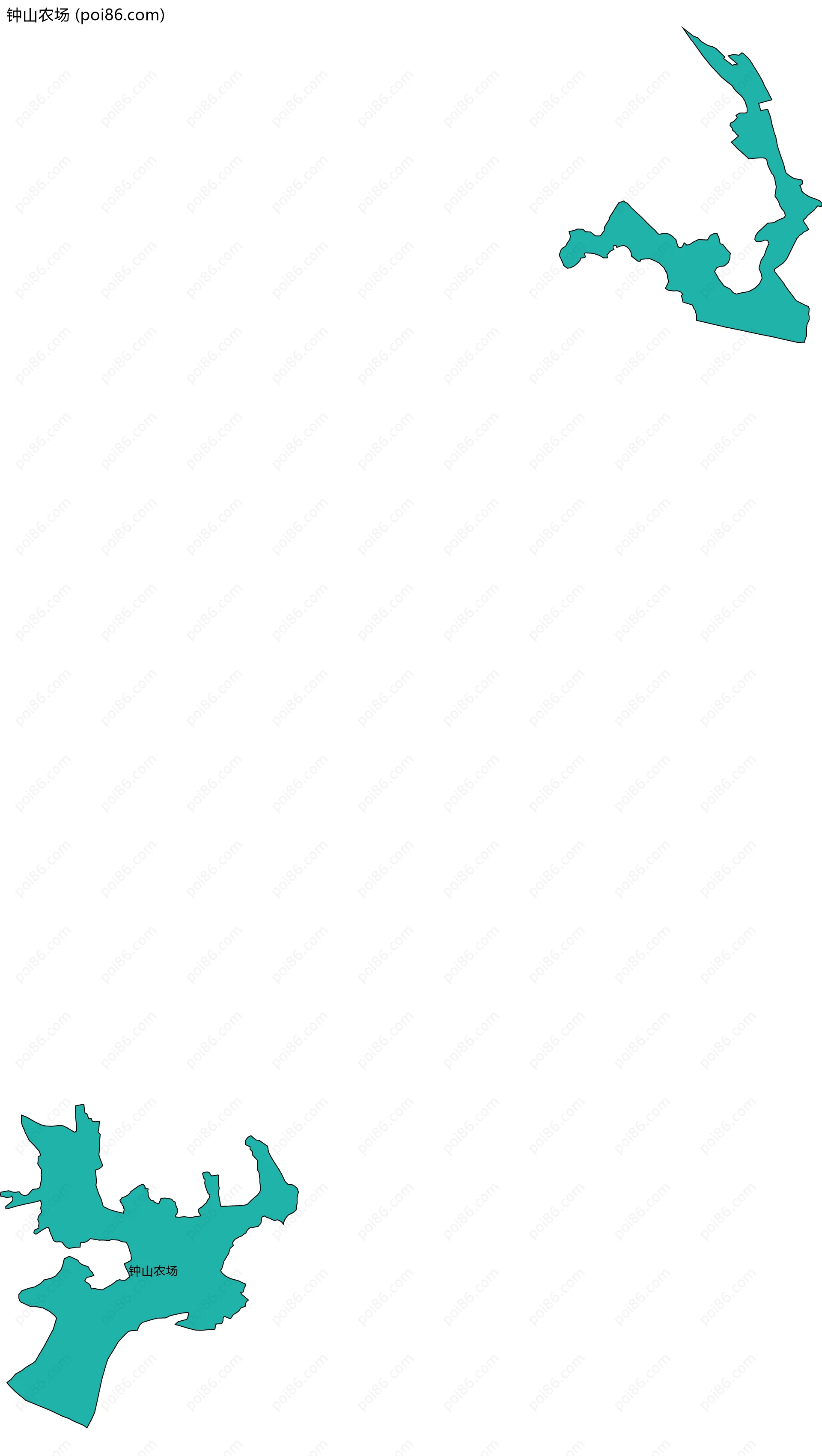 钟山农场边界地图