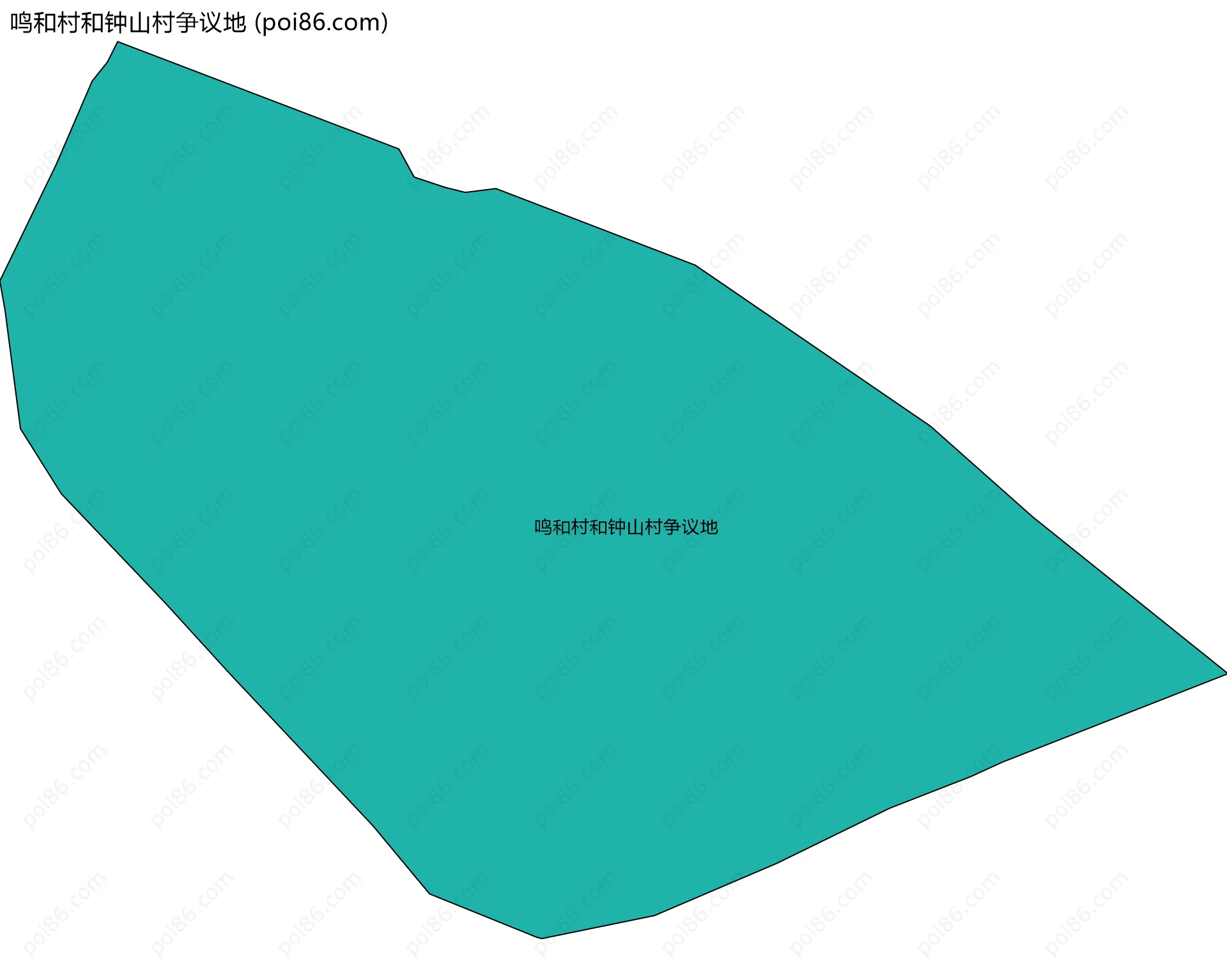 鸣和村和钟山村争议地边界地图