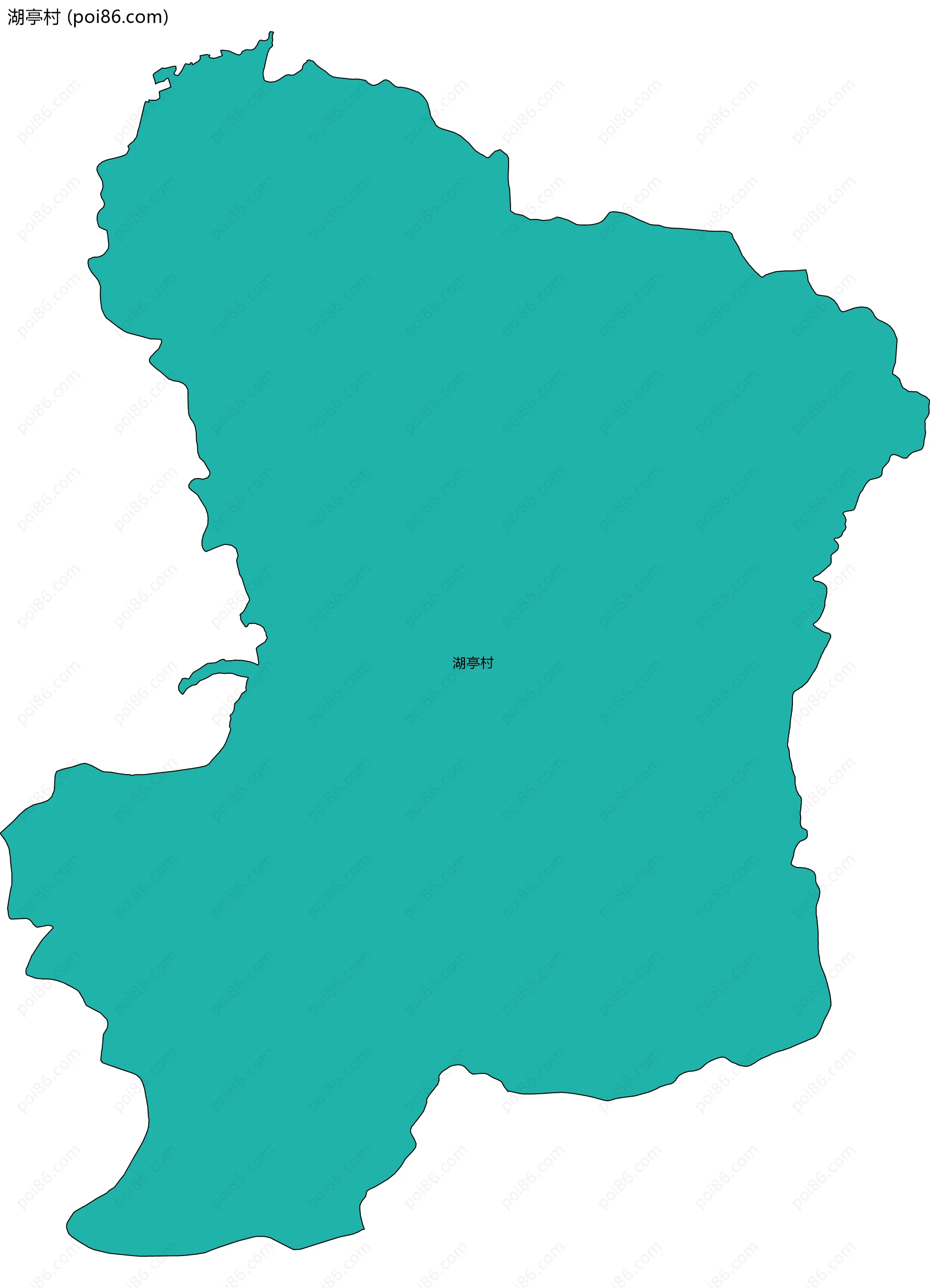 湖亭村边界地图