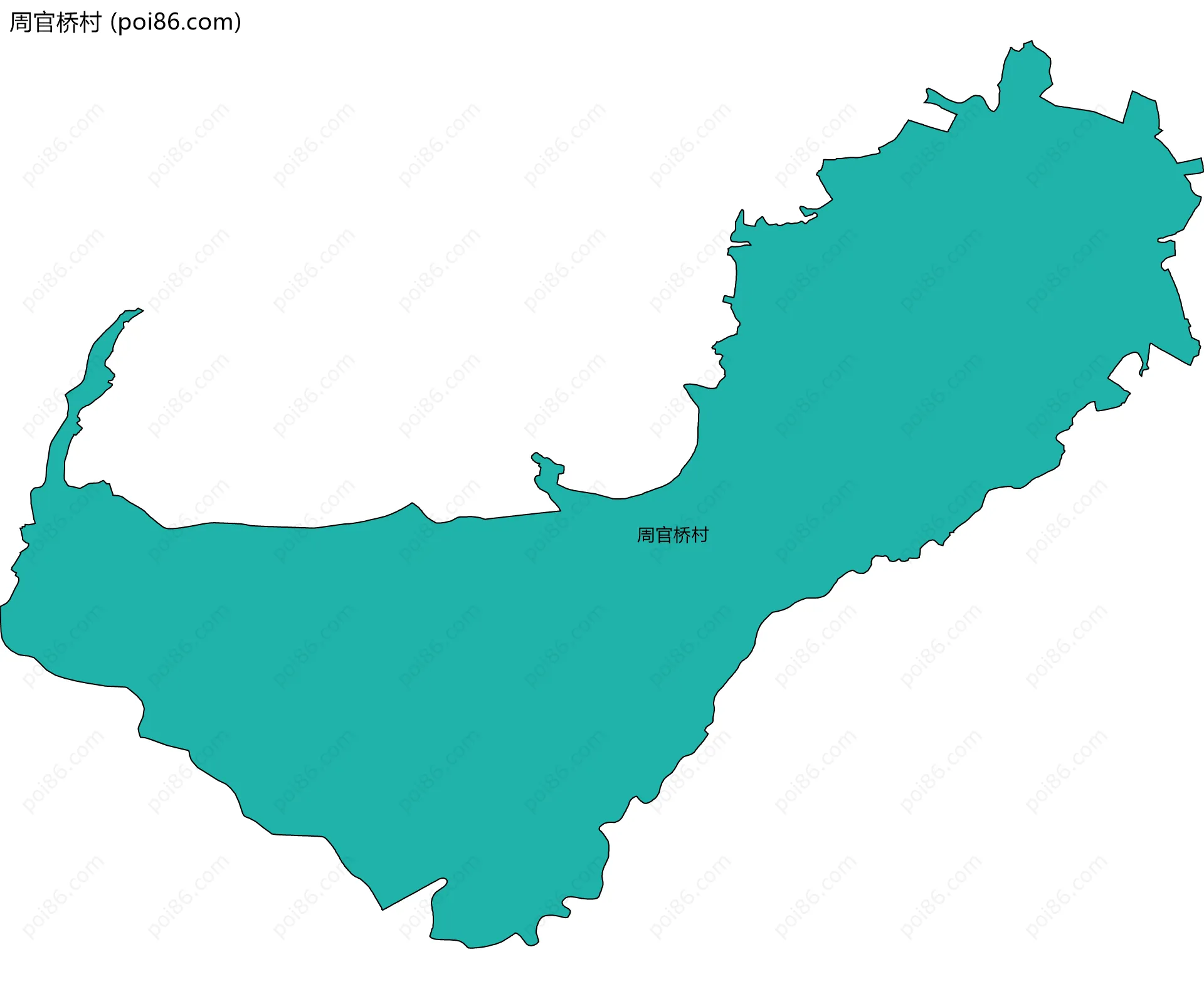 周官桥村边界地图