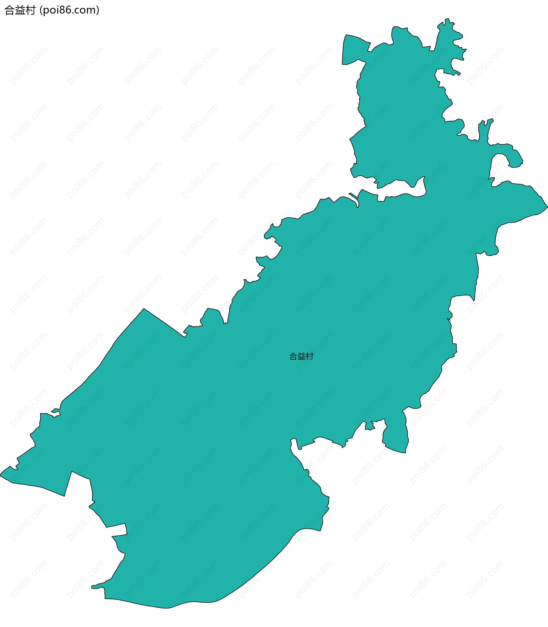 合益村边界地图