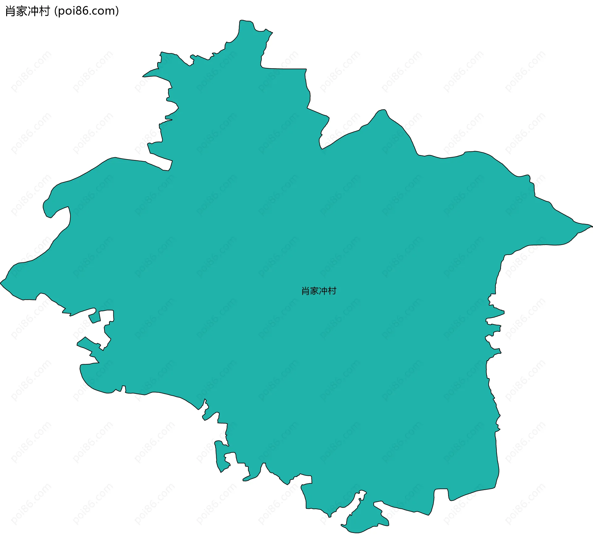 肖家冲村边界地图