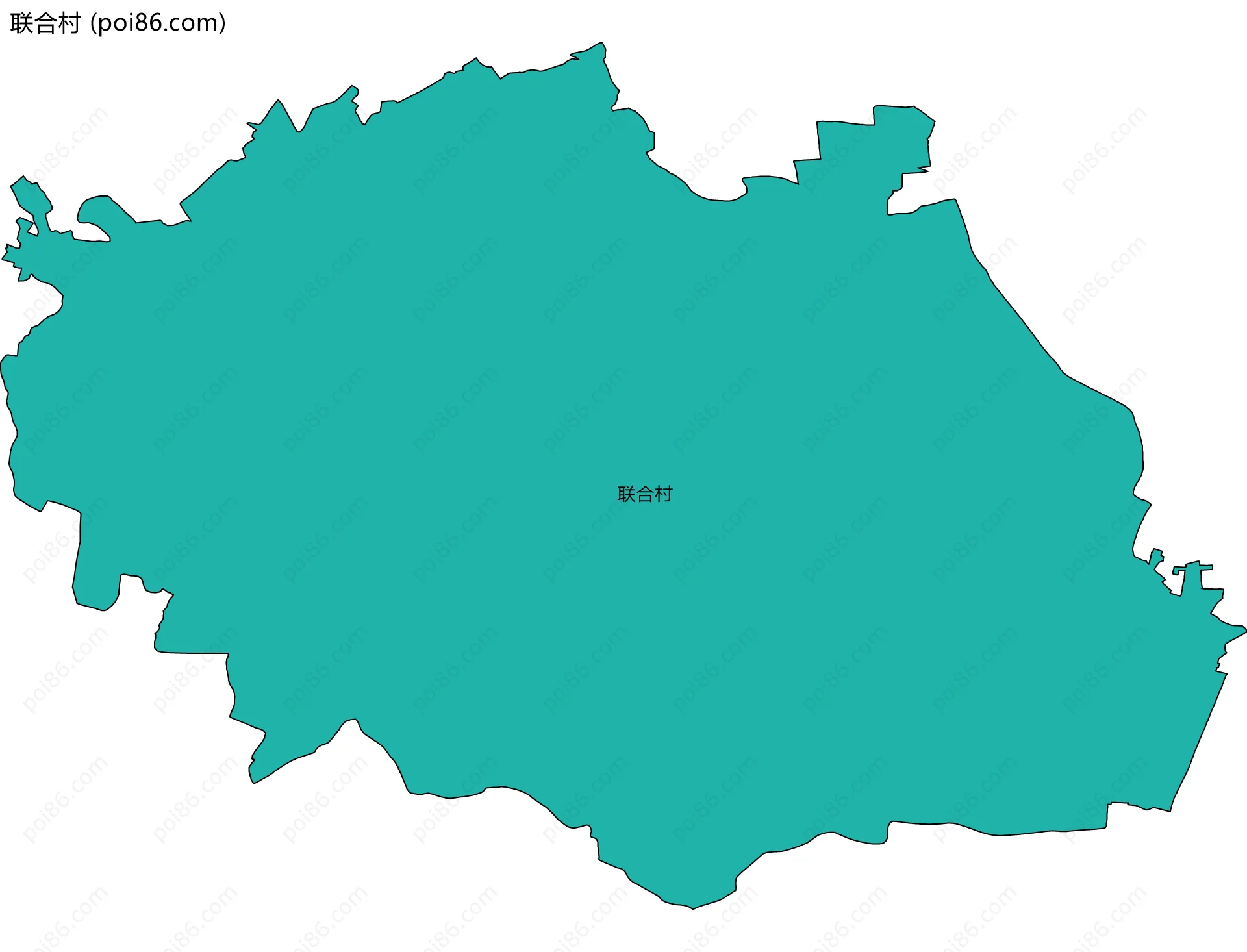 联合村边界地图