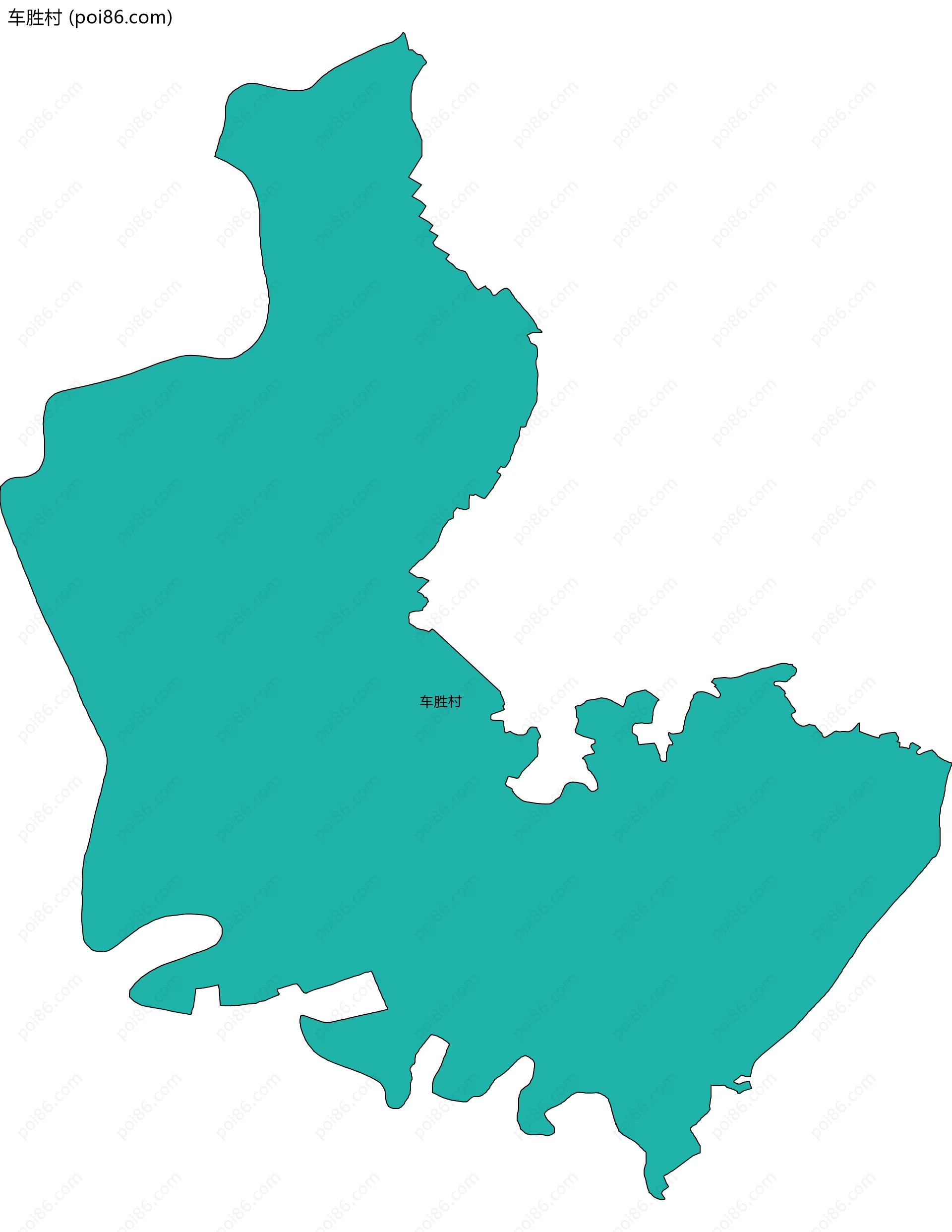 车胜村边界地图