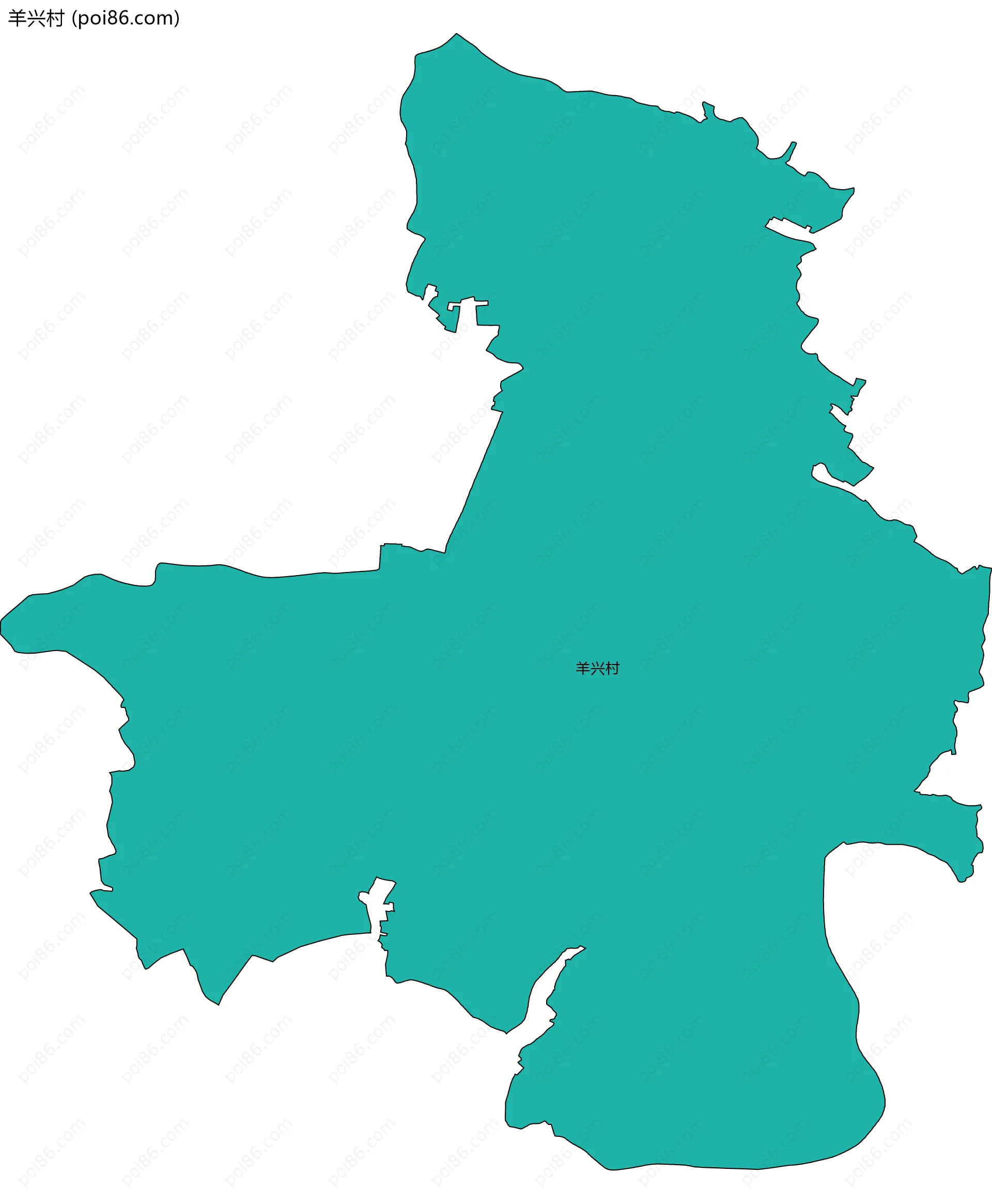 羊兴村边界地图