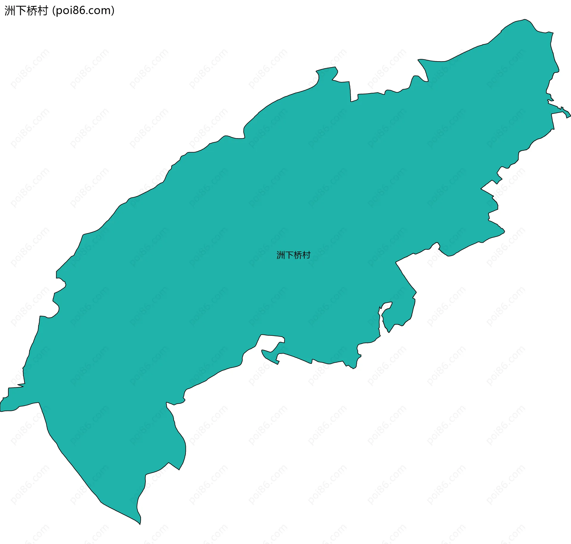 洲下桥村边界地图