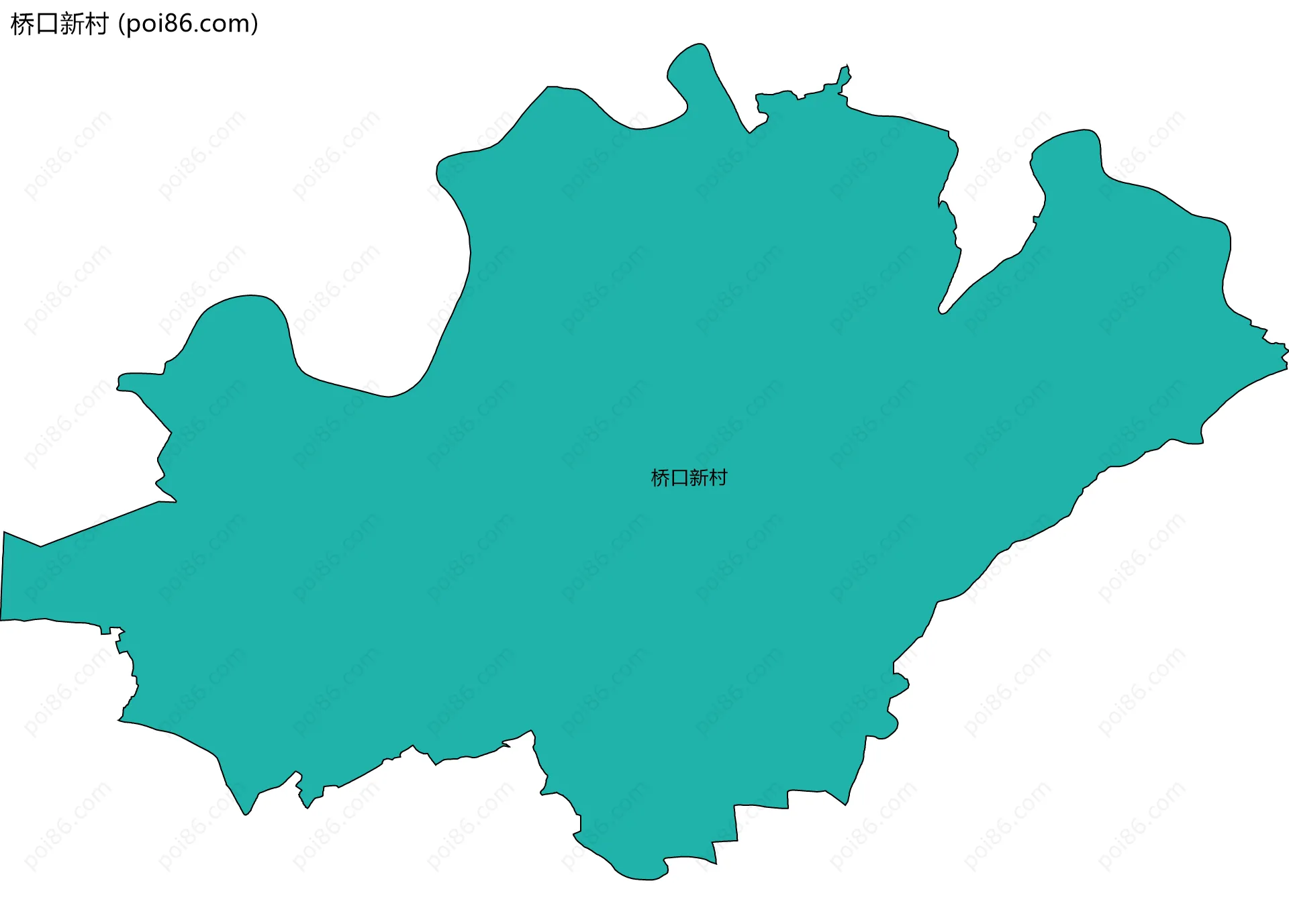 桥口新村边界地图