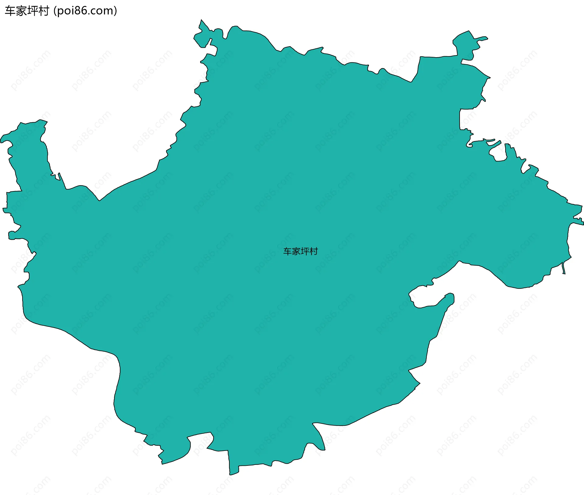 车家坪村边界地图