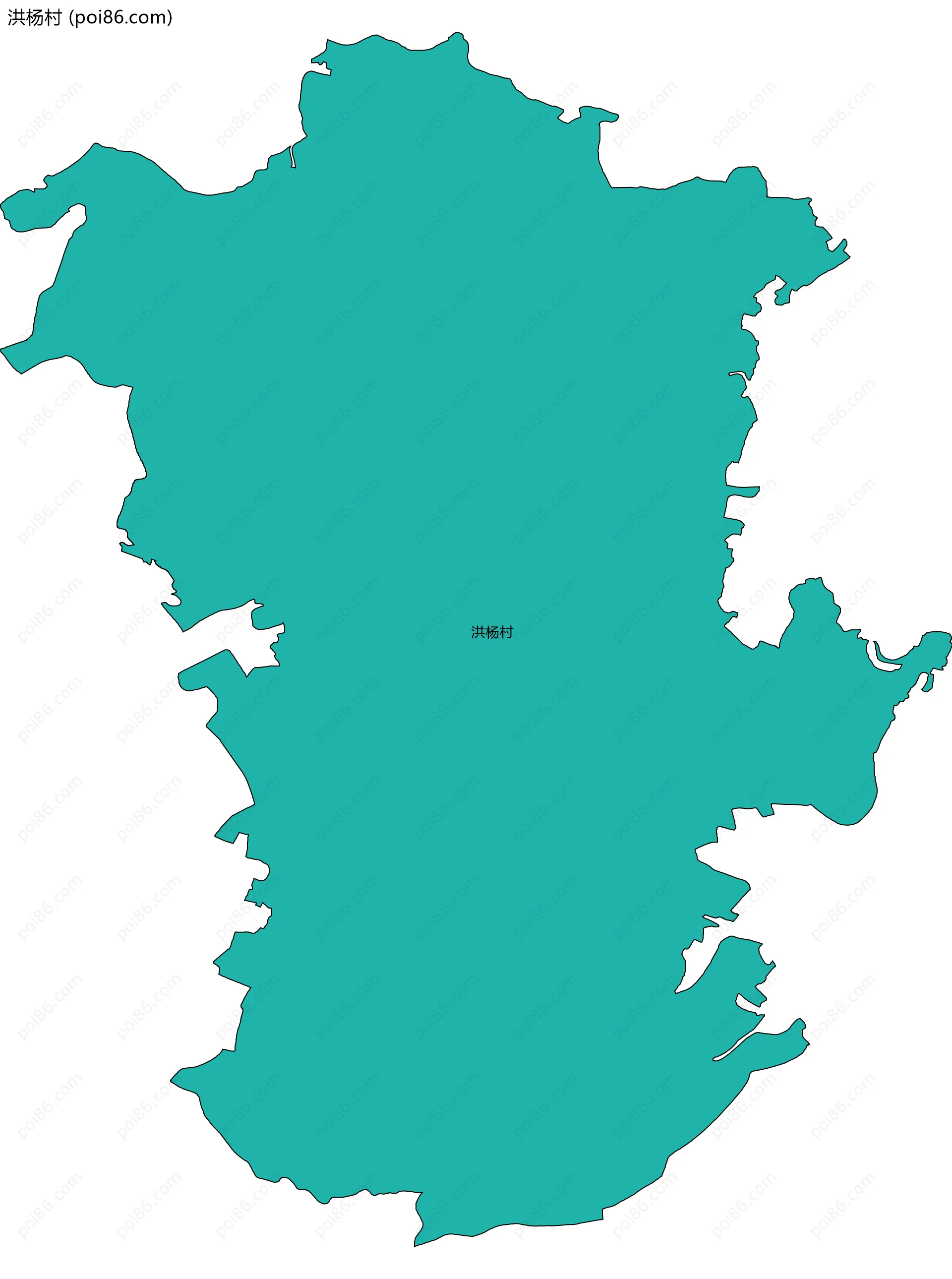 洪杨村边界地图