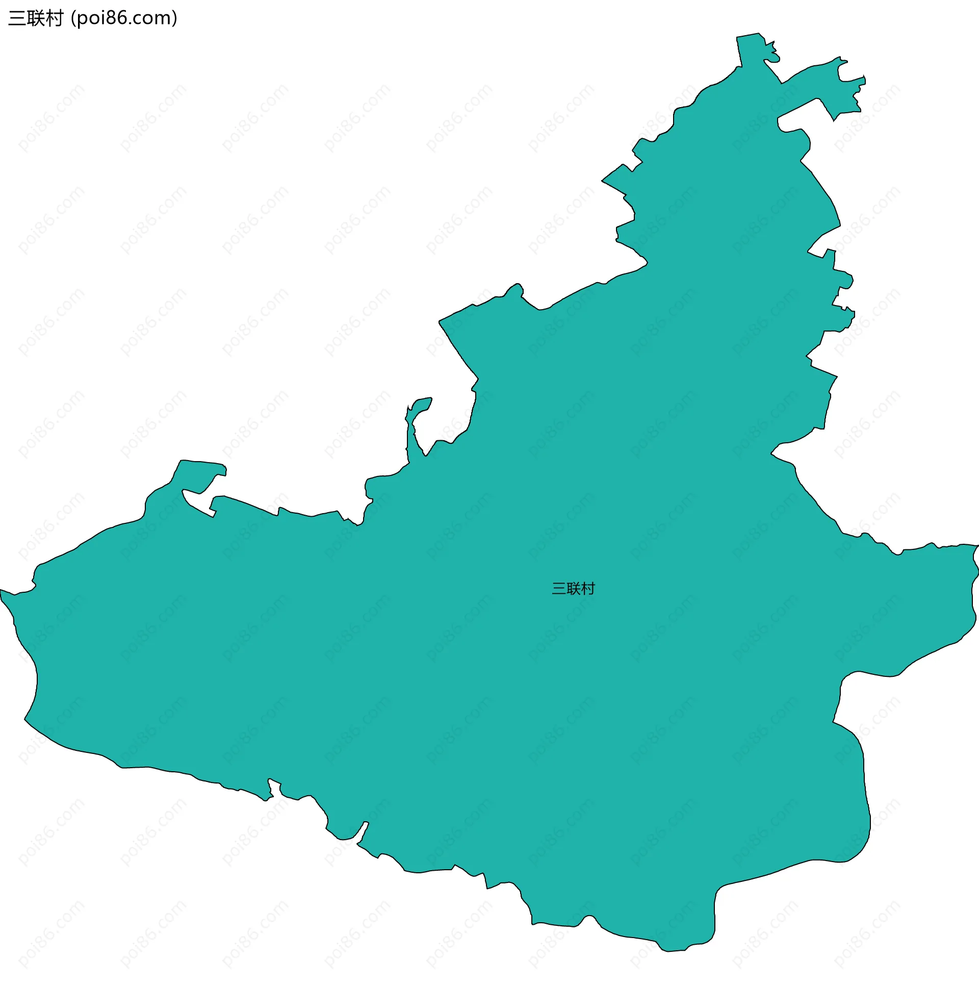 三联村边界地图