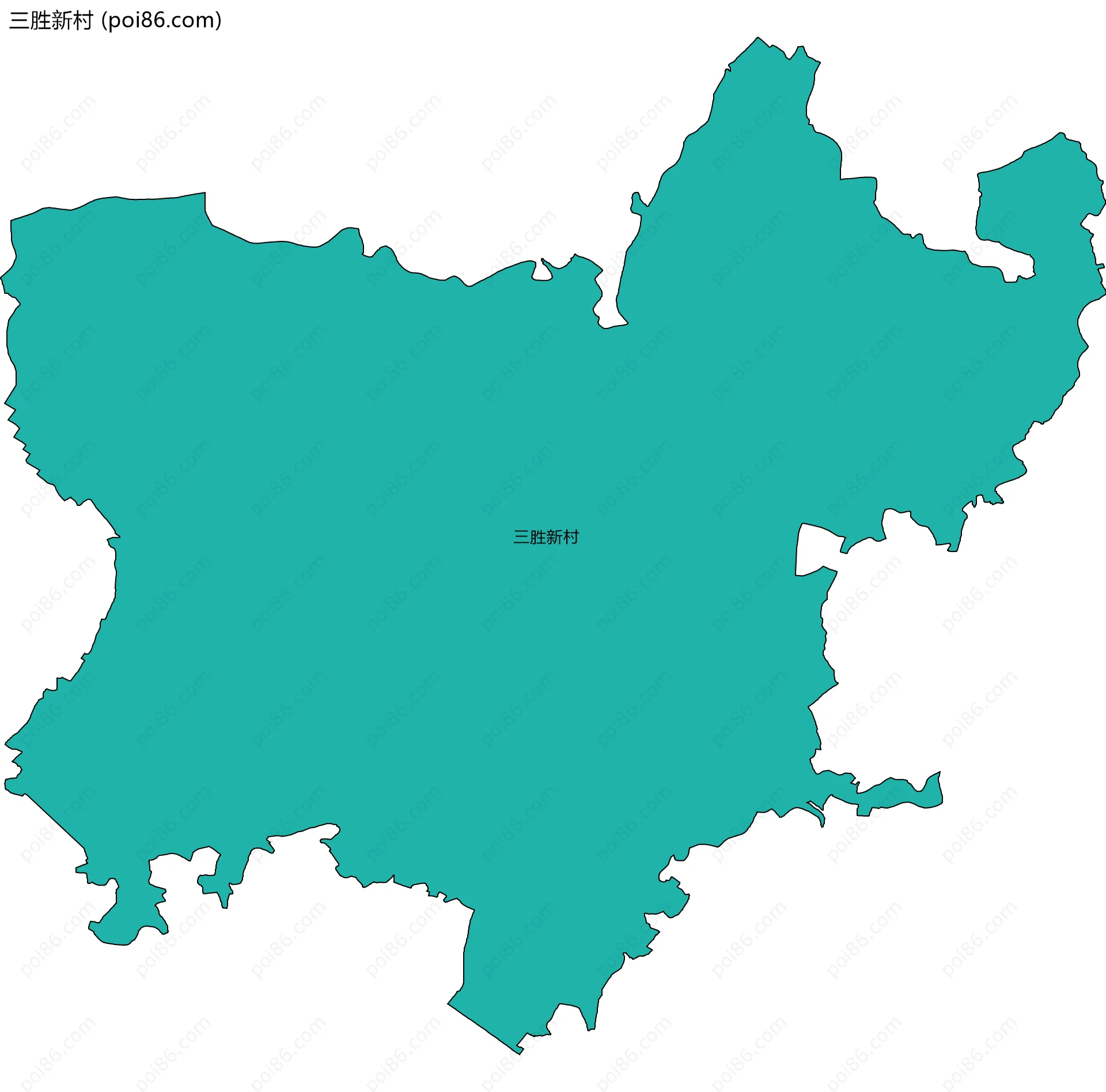 三胜新村边界地图