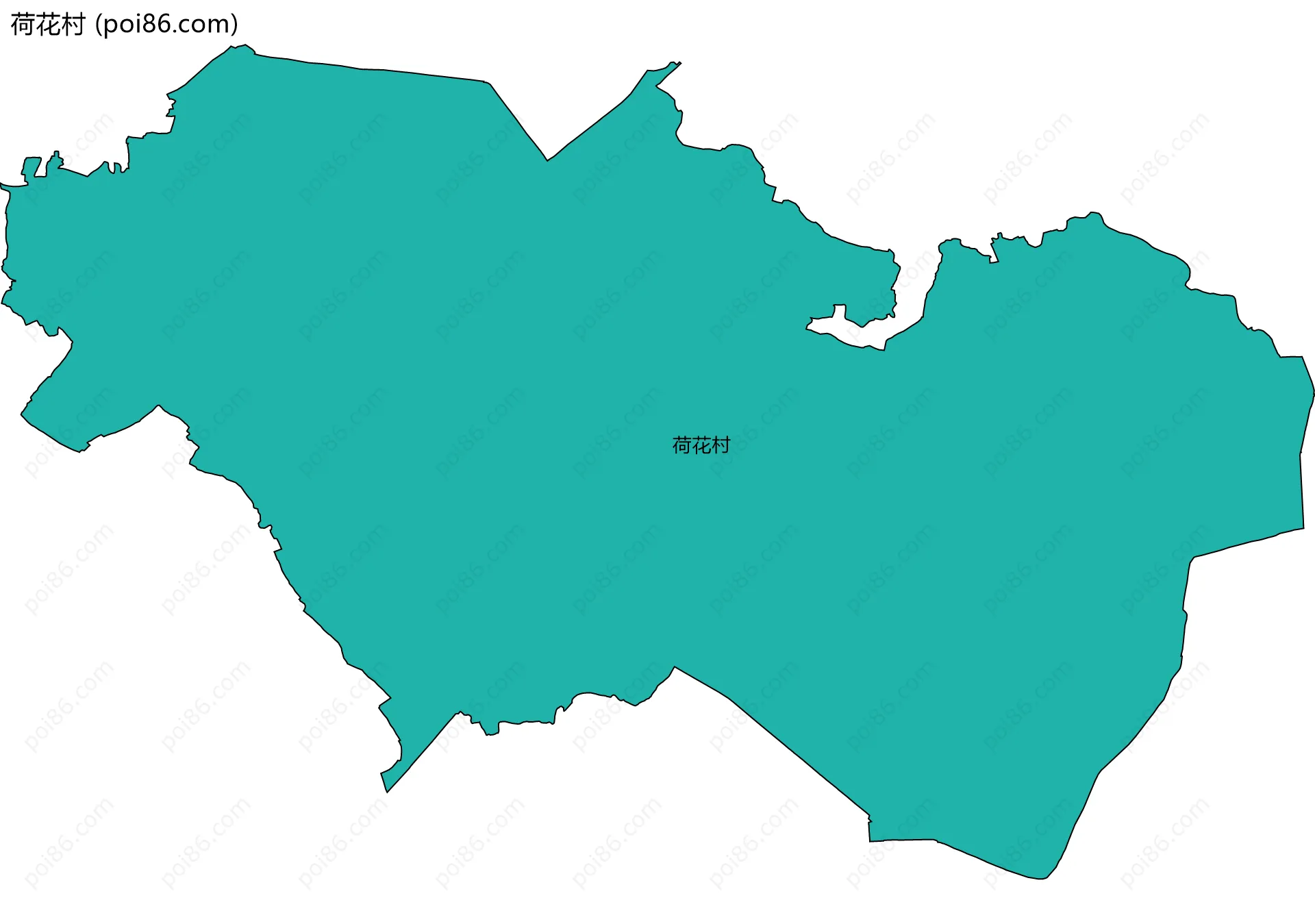 荷花村边界地图