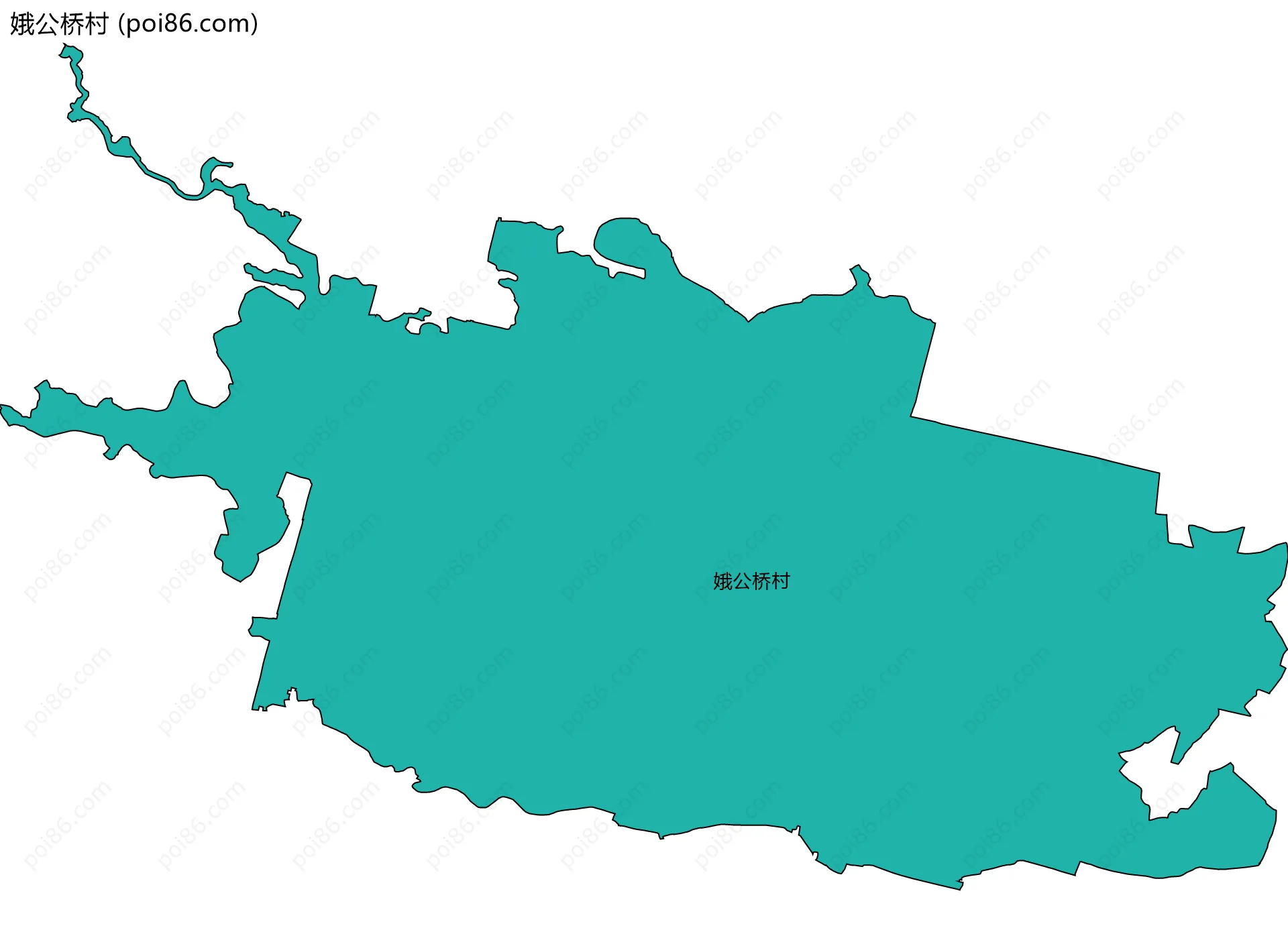 娥公桥村边界地图