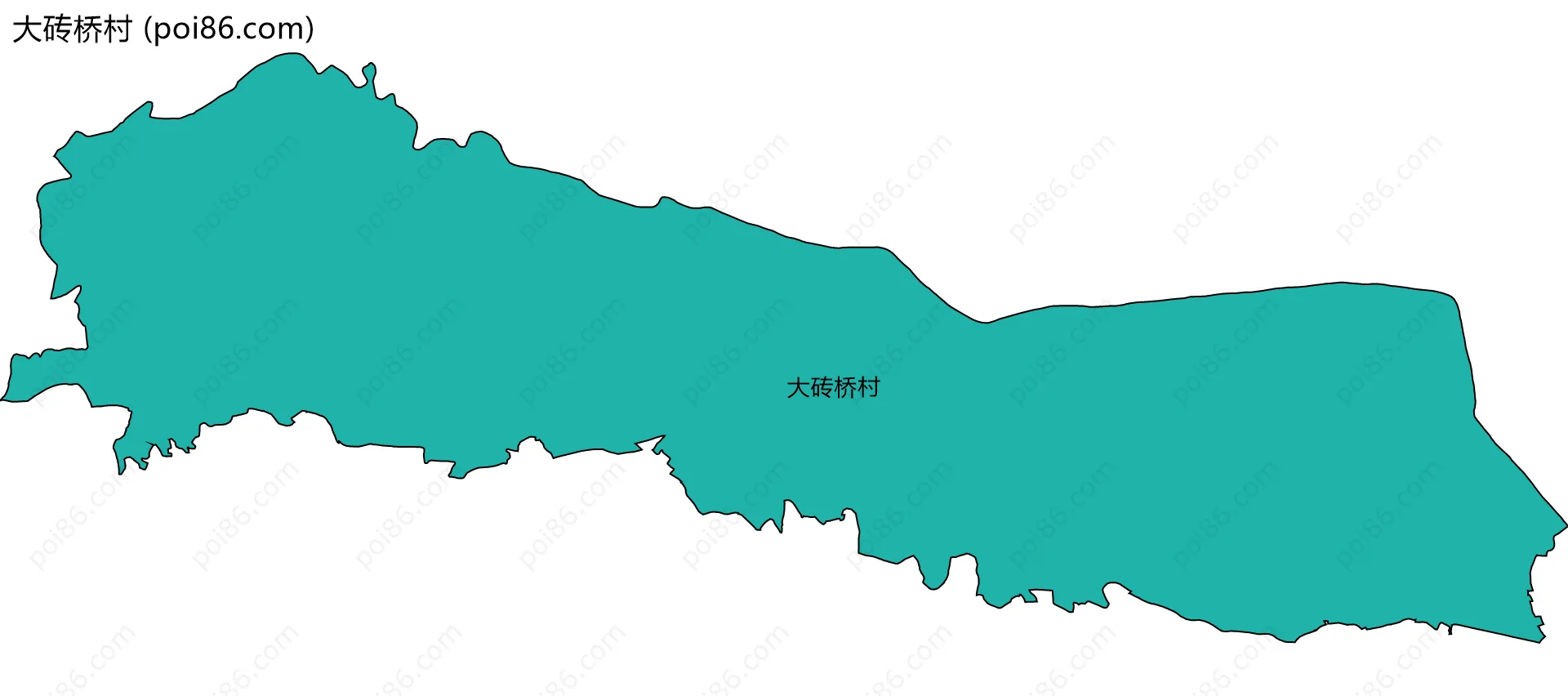 大砖桥村边界地图