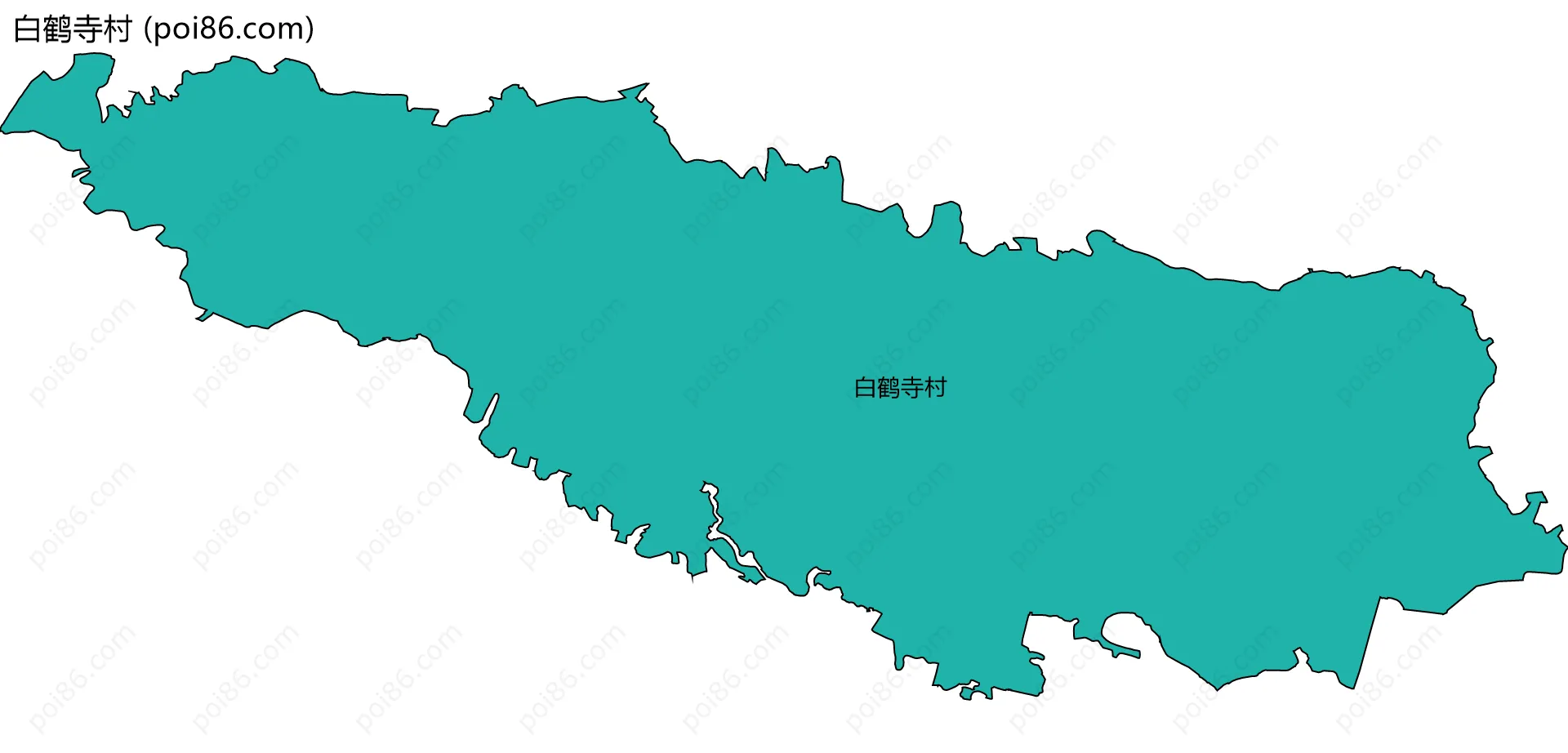 白鹤寺村边界地图