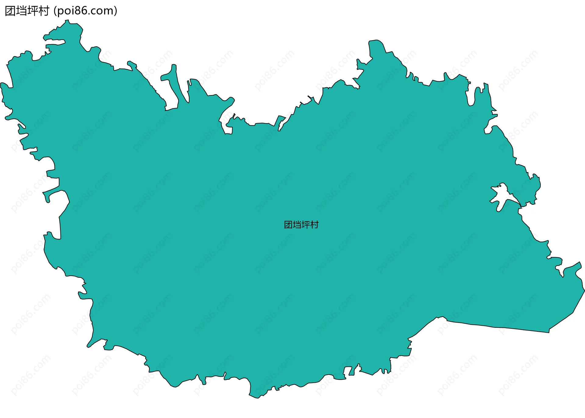 团垱坪村边界地图